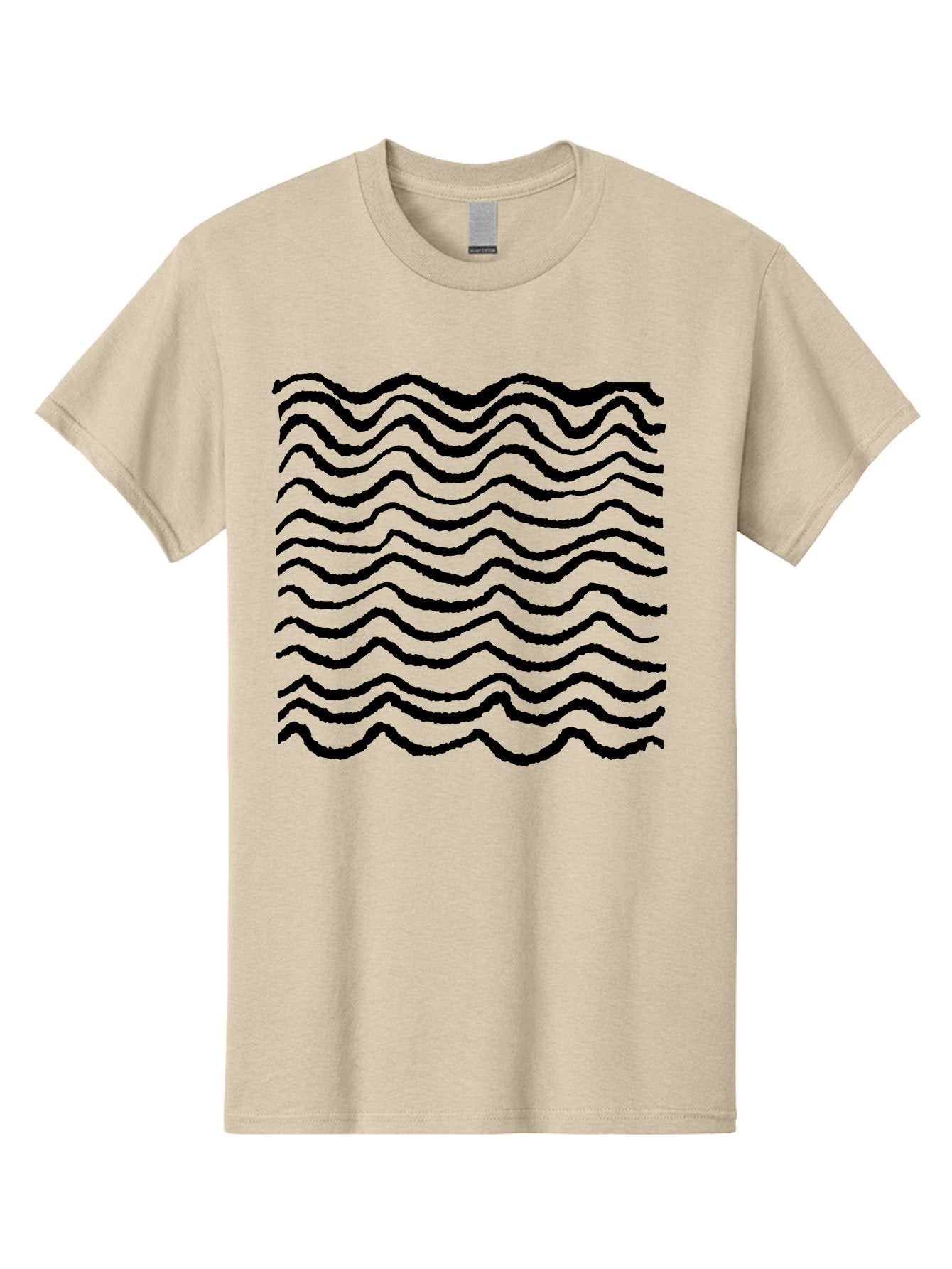 Wavy-Lines-Pattern Men'S Graphic Tee, 100% Cotton, Comfortable Casual Summer Wear, Machine Washable, Wavy Lines, Black Lines, Fluid Patterns, Abstract Design, Wavy Shapes, Modern Art, Graphic Elements, Dynamic Curves -  Aaa508 17