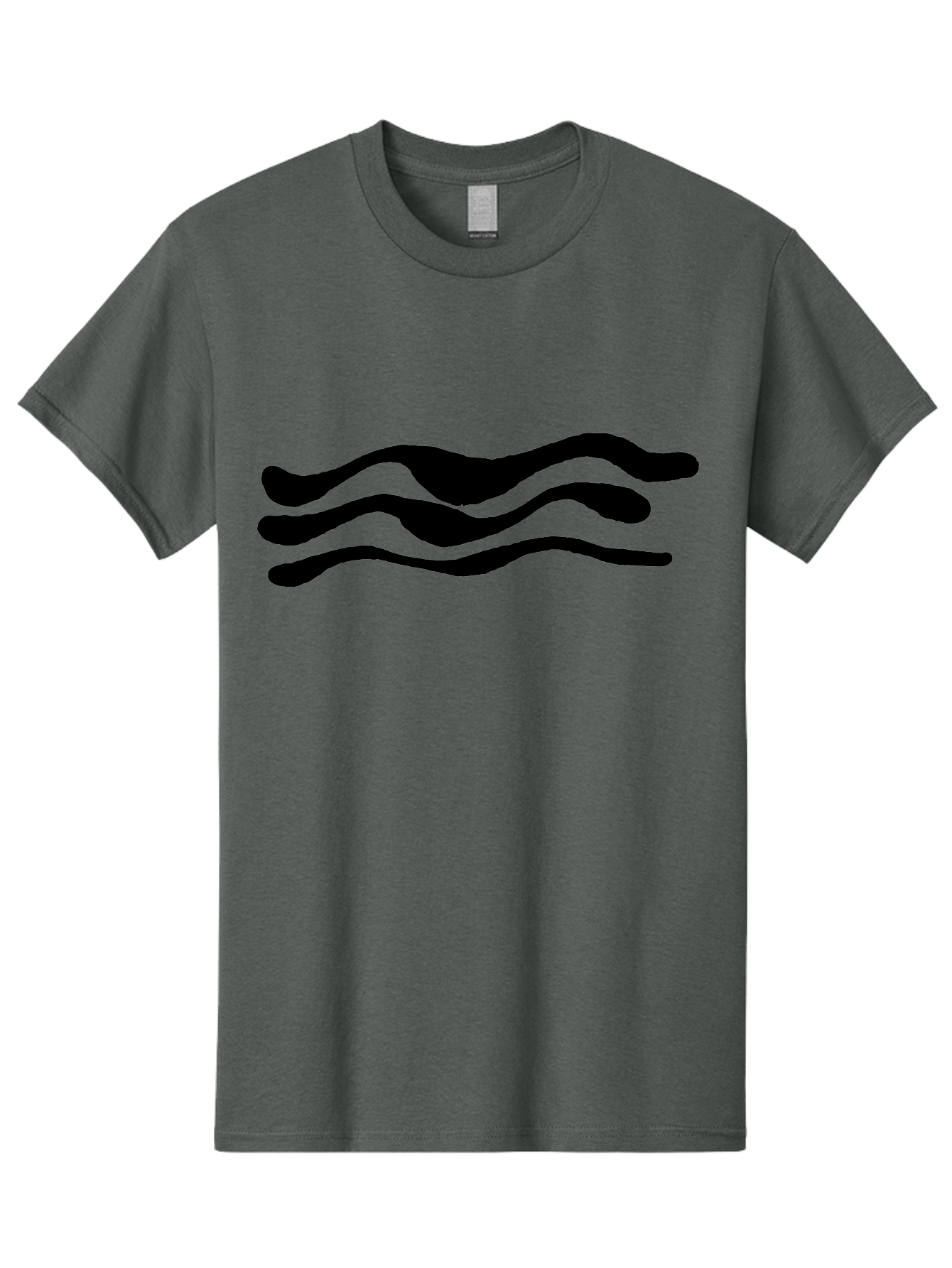 Wavy-Lines Men'S Graphic Tee, 100% Cotton, Comfortable Casual Summer Wear, Machine Washable, Wavy Lines, Abstract Design, Minimalist Art, Fluid Shapes, Dynamic Pattern, Modern Graphic -  Aaa509 11