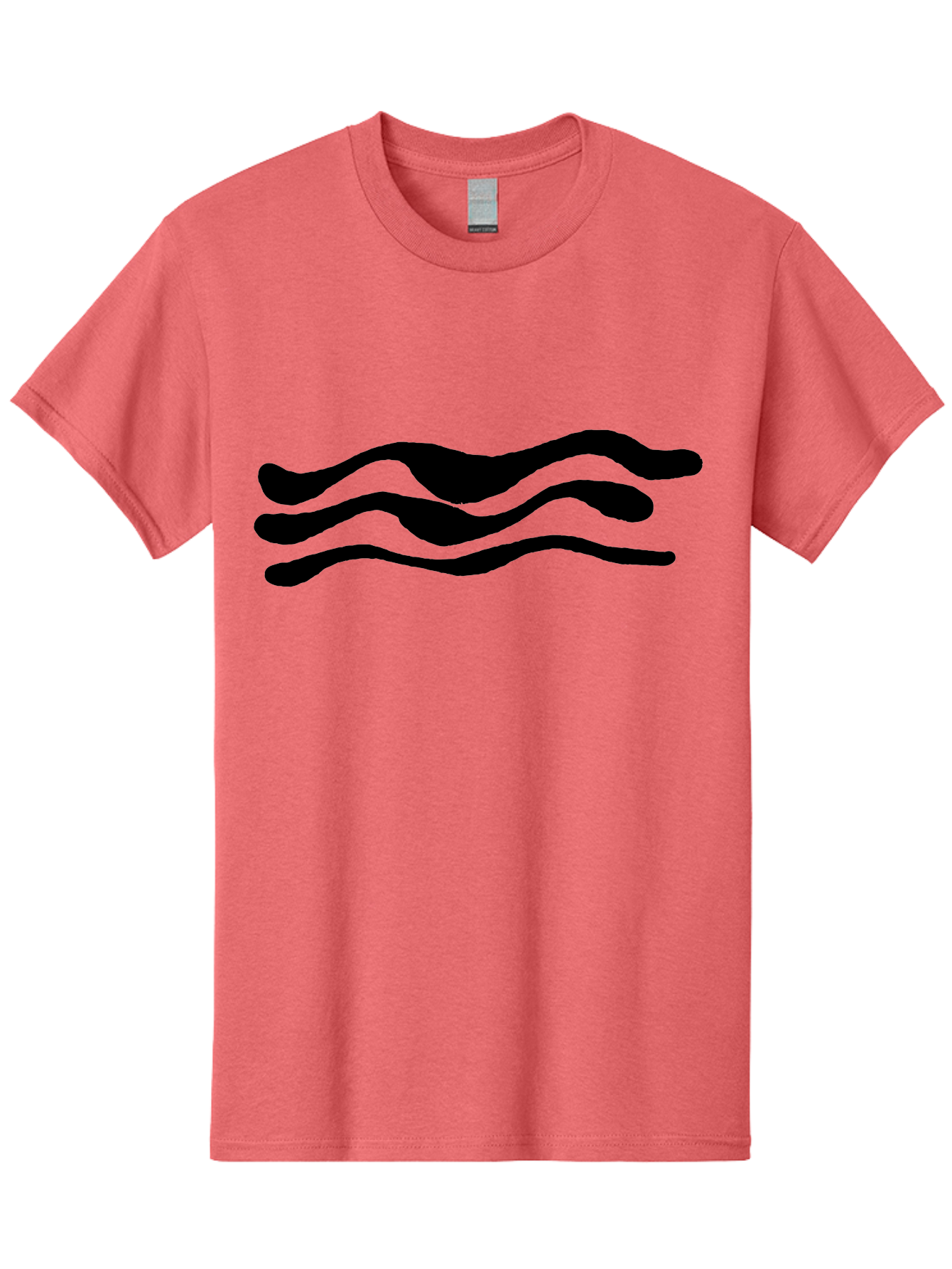 Wavy-Lines Men'S Graphic Tee, 100% Cotton, Comfortable Casual Summer Wear, Machine Washable, Wavy Lines, Abstract Design, Minimalist Art, Fluid Shapes, Dynamic Pattern, Modern Graphic -  Aaa509 17