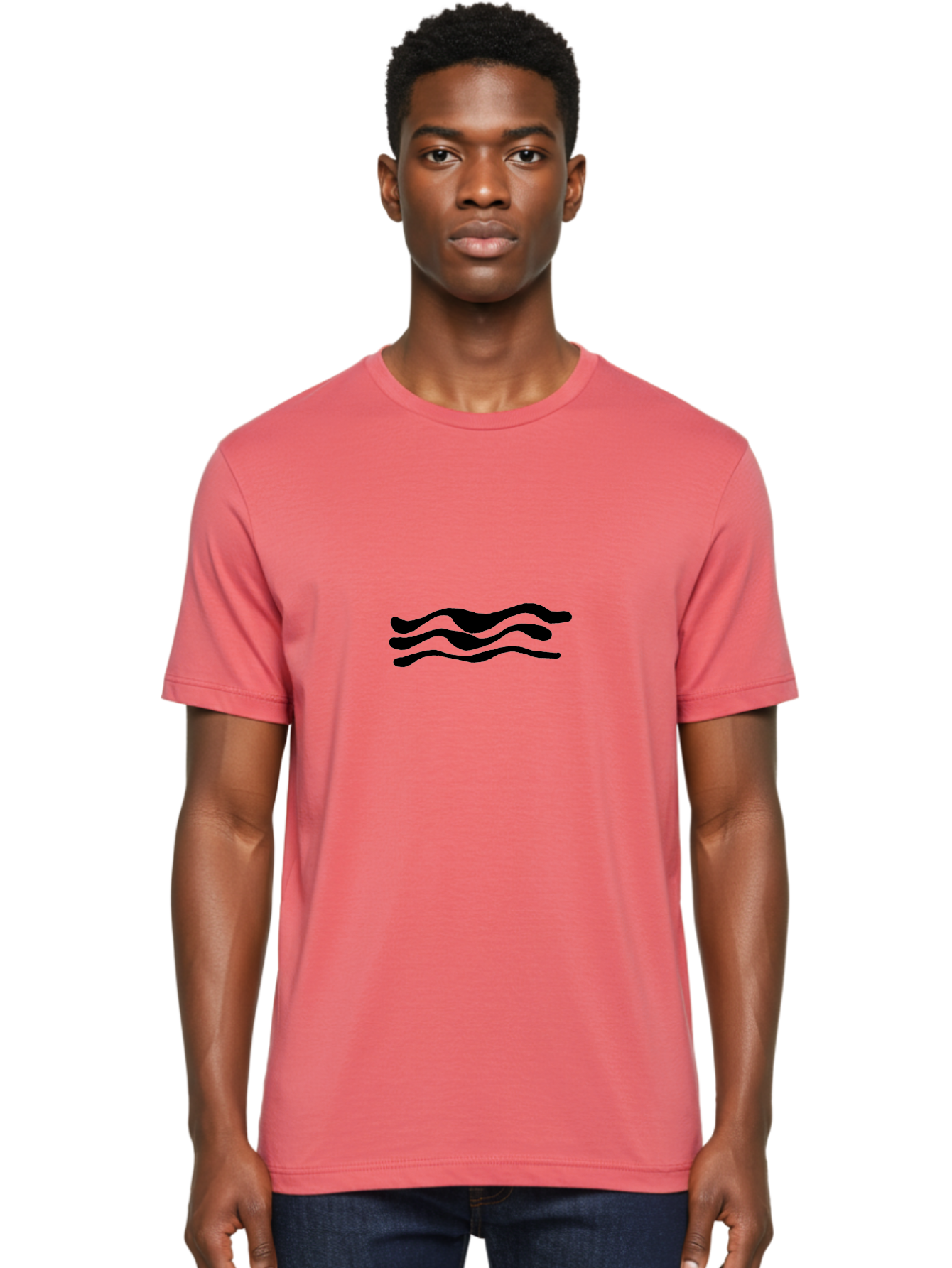 Wavy-Lines Men'S Graphic Tee, 100% Cotton, Comfortable Casual Summer Wear, Machine Washable, Wavy Lines, Abstract Design, Minimalist Art, Fluid Shapes, Dynamic Pattern, Modern Graphic -  Aaa509 18