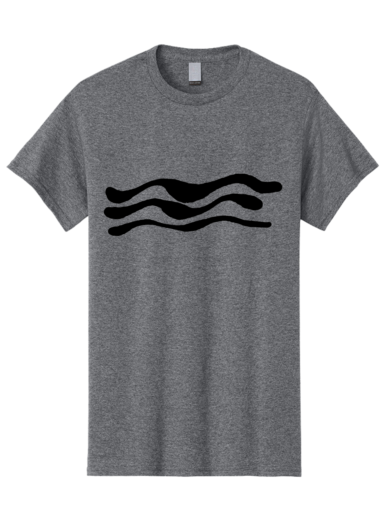 Wavy-Lines Men'S Graphic Tee, 100% Cotton, Comfortable Casual Summer Wear, Machine Washable, Wavy Lines, Abstract Design, Minimalist Art, Fluid Shapes, Dynamic Pattern, Modern Graphic -  Aaa509 29