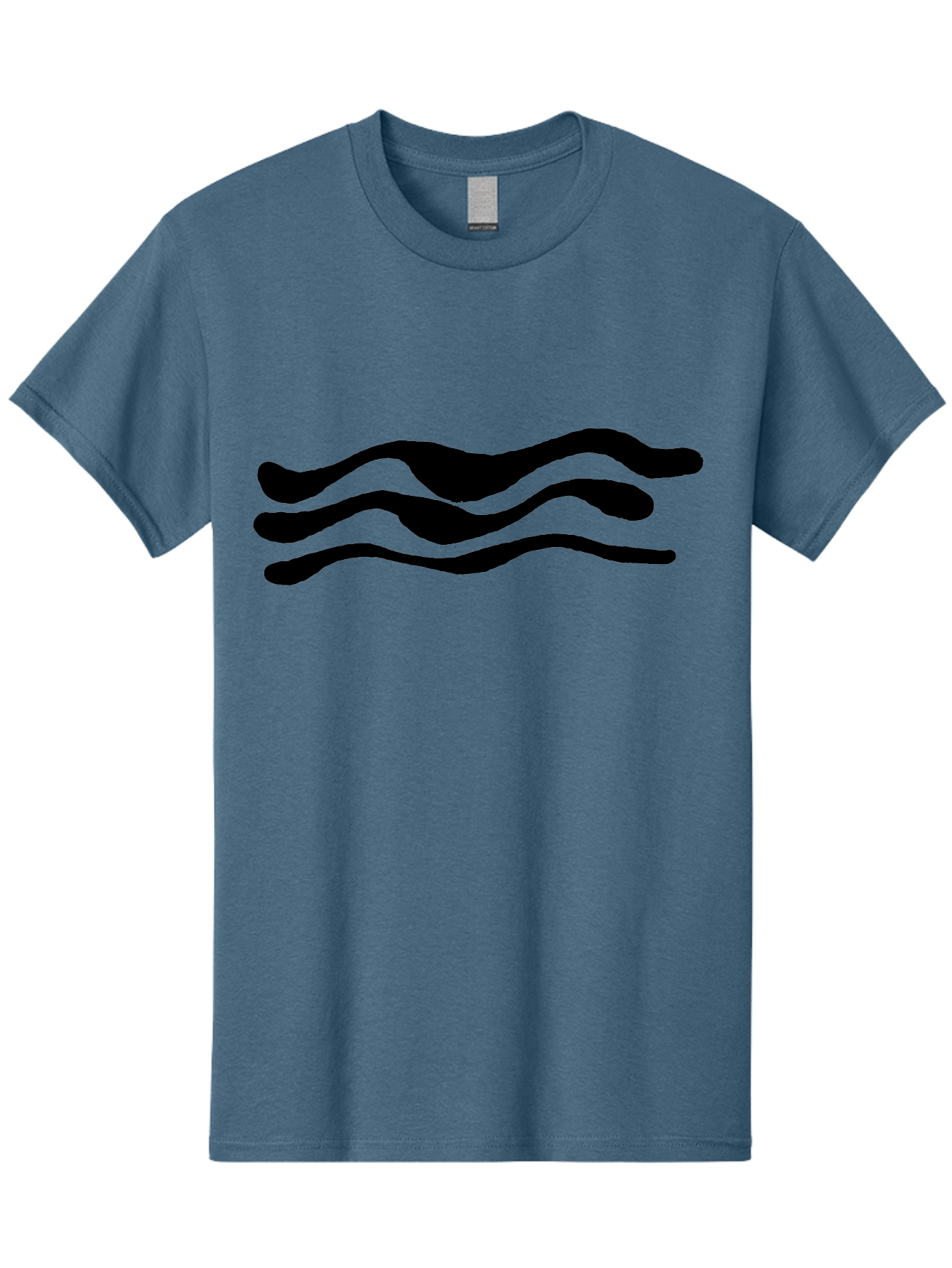 Wavy-Lines Men'S Graphic Tee, 100% Cotton, Comfortable Casual Summer Wear, Machine Washable, Wavy Lines, Abstract Design, Minimalist Art, Fluid Shapes, Dynamic Pattern, Modern Graphic -  Aaa509 27