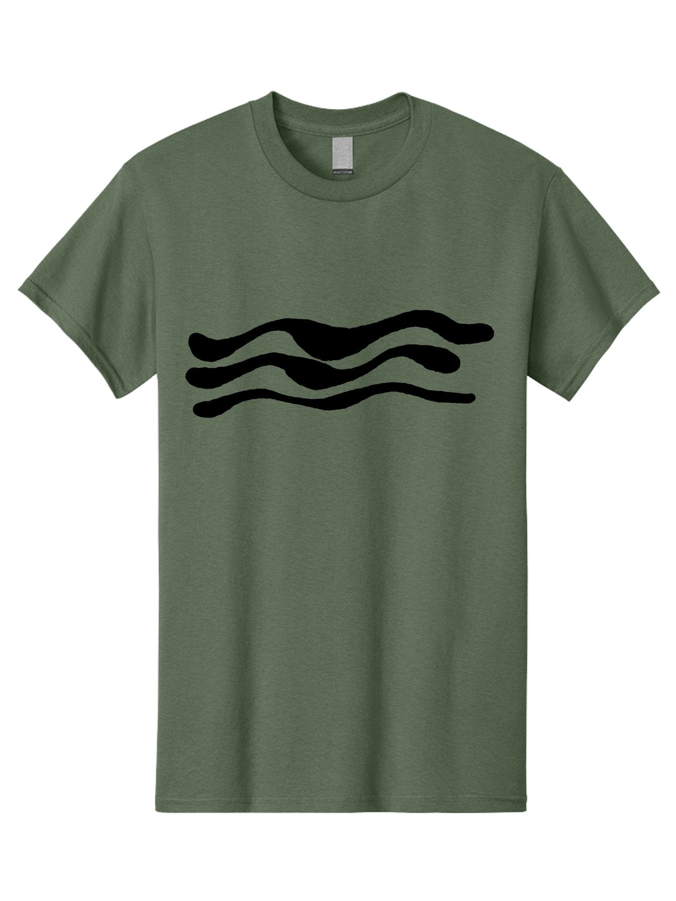 Wavy-Lines Men'S Graphic Tee, 100% Cotton, Comfortable Casual Summer Wear, Machine Washable, Wavy Lines, Abstract Design, Minimalist Art, Fluid Shapes, Dynamic Pattern, Modern Graphic -  Aaa509 19