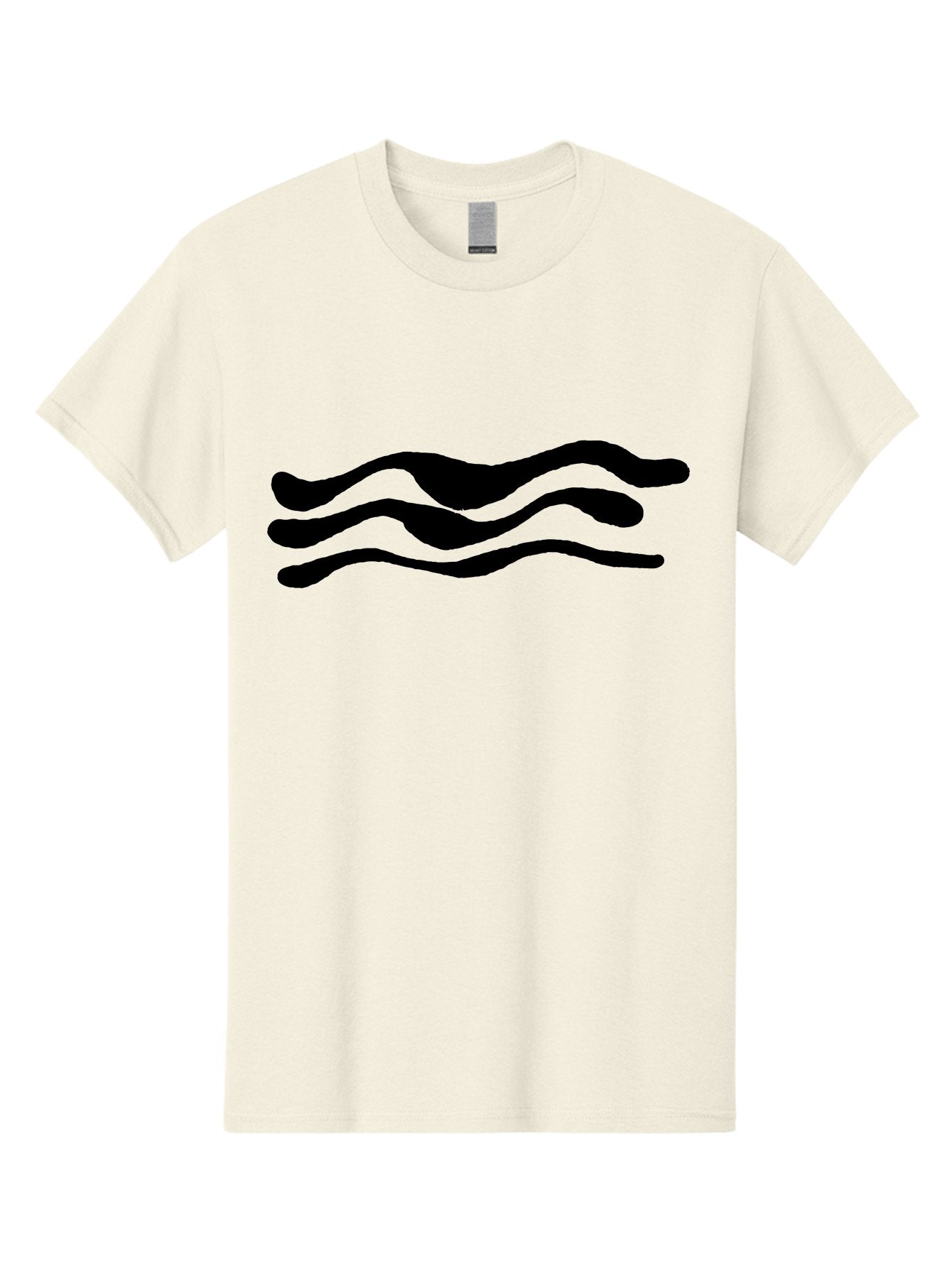Wavy-Lines Men'S Graphic Tee, 100% Cotton, Comfortable Casual Summer Wear, Machine Washable, Wavy Lines, Abstract Design, Minimalist Art, Fluid Shapes, Dynamic Pattern, Modern Graphic -  Aaa509 17