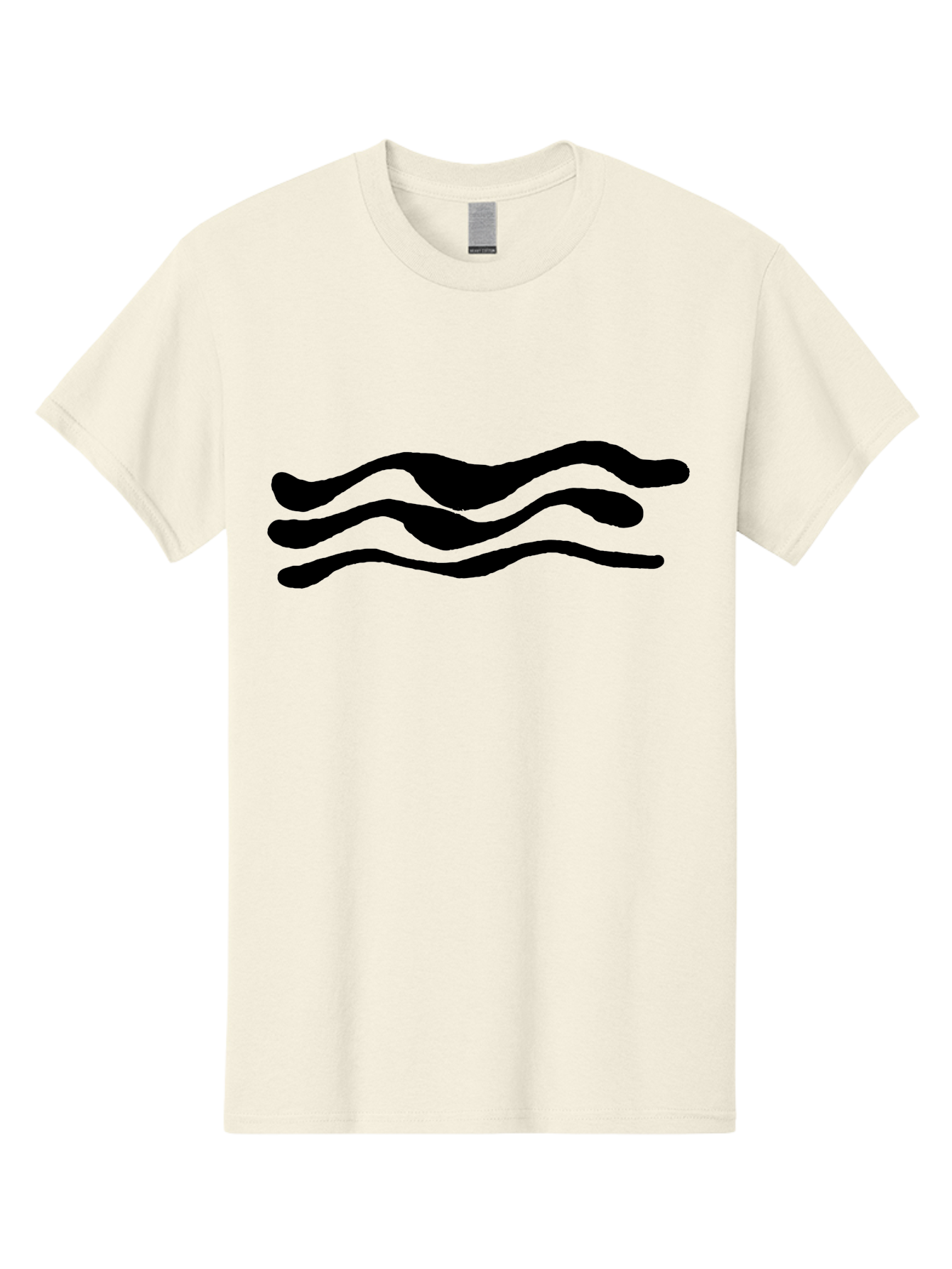 Wavy-Lines Men'S Graphic Tee, 100% Cotton, Comfortable Casual Summer Wear, Machine Washable, Wavy Lines, Abstract Design, Minimalist Art, Fluid Shapes, Dynamic Pattern, Modern Graphic -  Aaa509 25