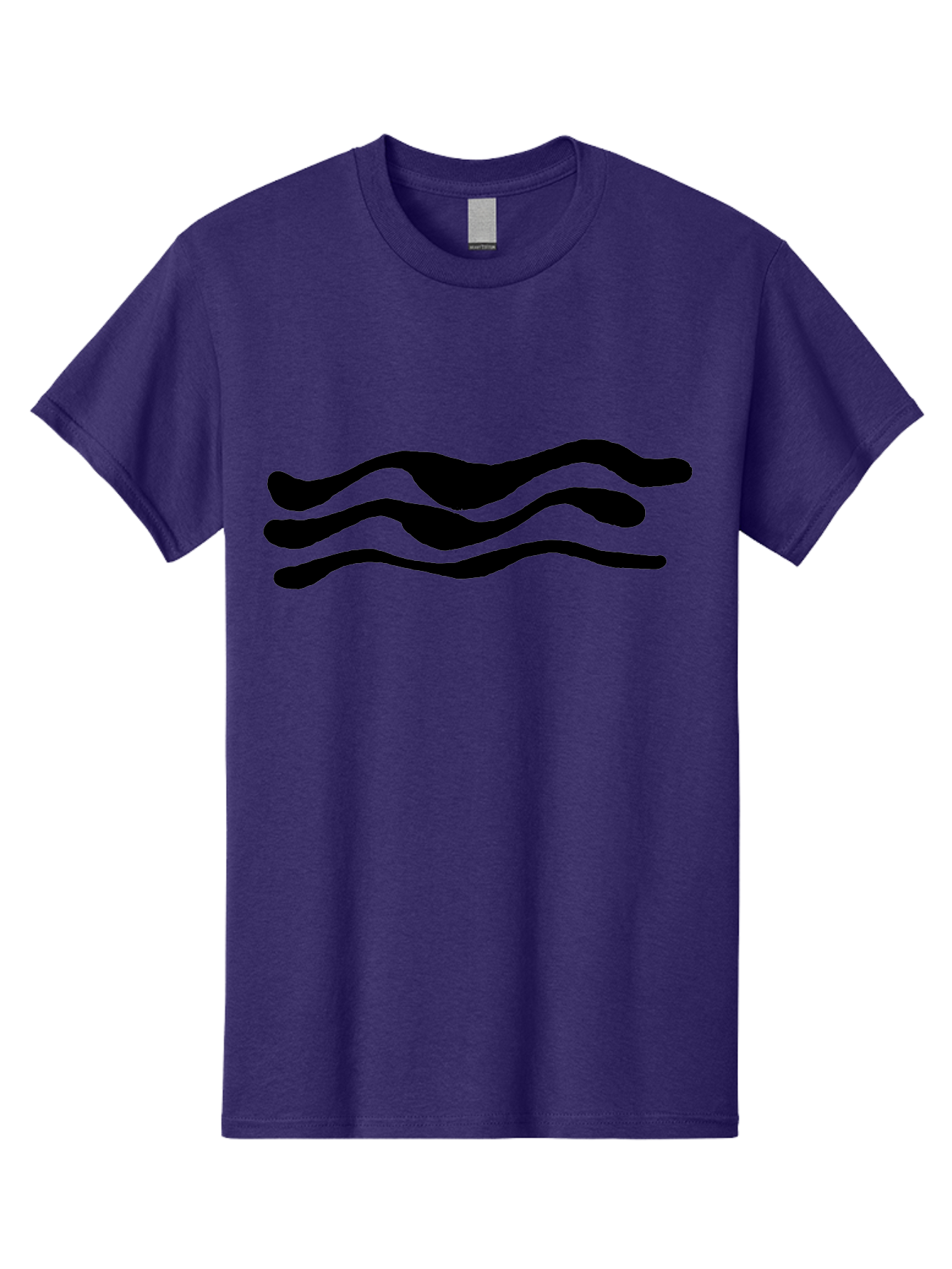 Wavy-Lines Men'S Graphic Tee, 100% Cotton, Comfortable Casual Summer Wear, Machine Washable, Wavy Lines, Abstract Design, Minimalist Art, Fluid Shapes, Dynamic Pattern, Modern Graphic -  Aaa509 21