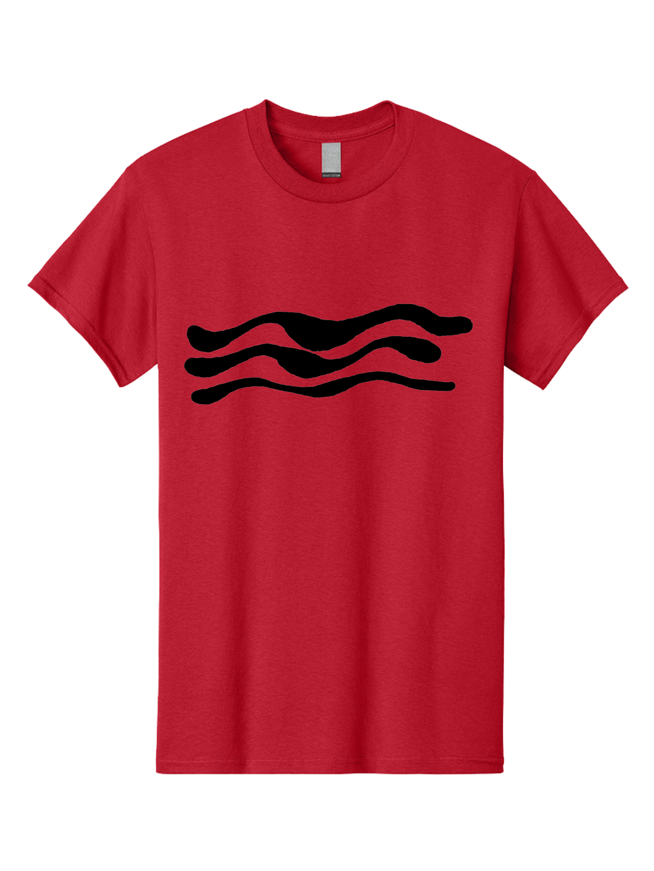 Wavy-Lines Men'S Graphic Tee, 100% Cotton, Comfortable Casual Summer Wear, Machine Washable, Wavy Lines, Abstract Design, Minimalist Art, Fluid Shapes, Dynamic Pattern, Modern Graphic -  Aaa509 13