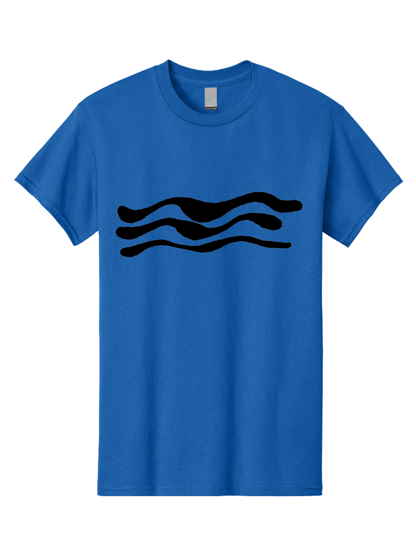 Wavy-Lines Men'S Graphic Tee, 100% Cotton, Comfortable Casual Summer Wear, Machine Washable, Wavy Lines, Abstract Design, Minimalist Art, Fluid Shapes, Dynamic Pattern, Modern Graphic -  Aaa509 15
