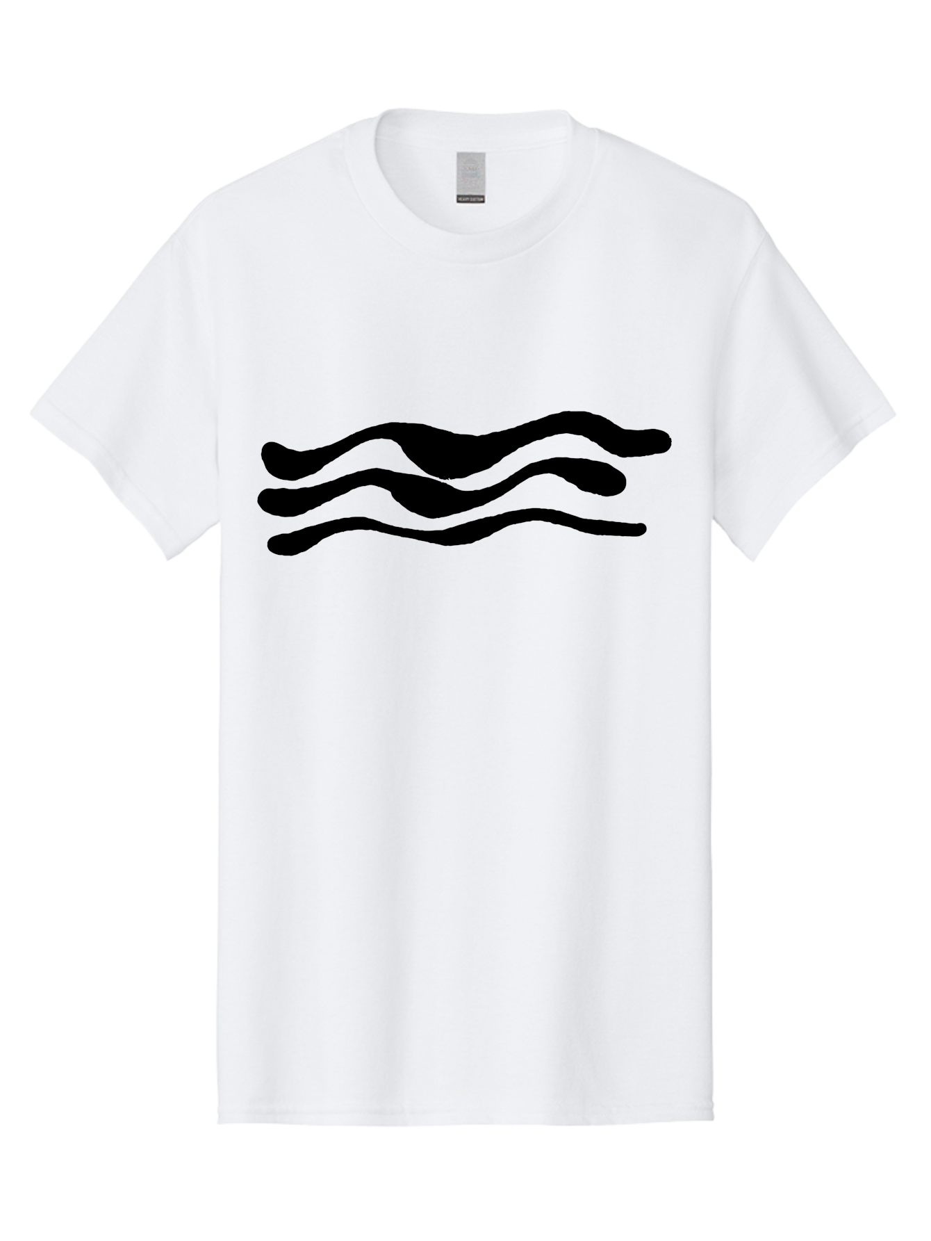 Wavy-Lines Men'S Graphic Tee, 100% Cotton, Comfortable Casual Summer Wear, Machine Washable, Wavy Lines, Abstract Design, Minimalist Art, Fluid Shapes, Dynamic Pattern, Modern Graphic -  Aaa509 19