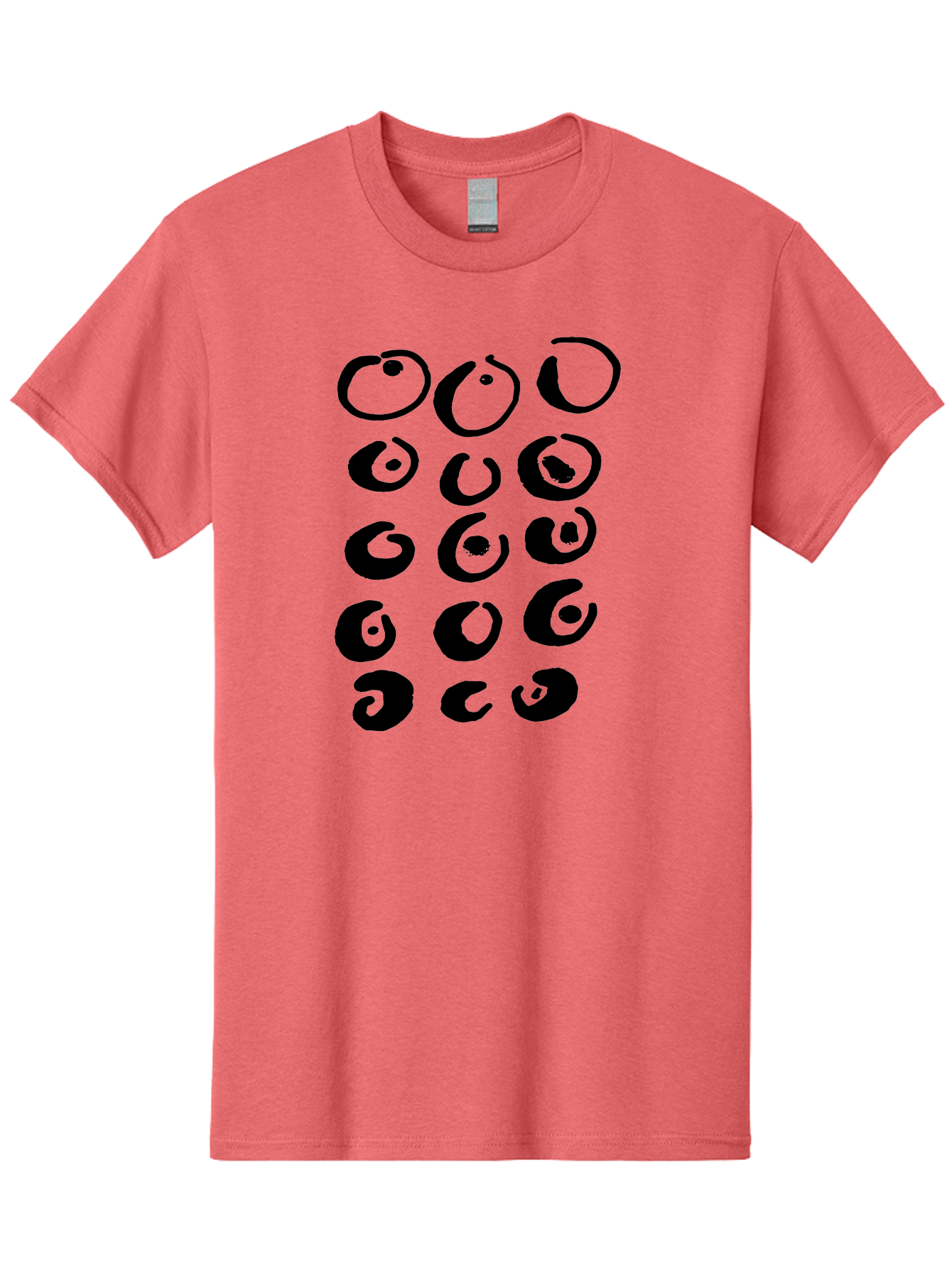 Yin-Yang-Symbols Men'S Graphic Tee, 100% Cotton, Comfortable Casual Summer Wear, Machine Washable, Black Comma Symbols, Punctuation Marks, Typography, Unique Designs, Creative Elements, Abstract Shapes, Visual Interest, -  Aaa510 15