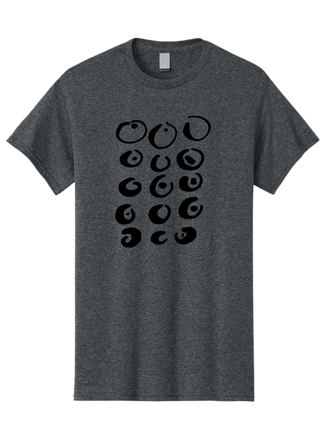 Yin-Yang-Symbols Men'S Graphic Tee, 100% Cotton, Comfortable Casual Summer Wear, Machine Washable, Black Comma Symbols, Punctuation Marks, Typography, Unique Designs, Creative Elements, Abstract Shapes, Visual Interest, -  Aaa510 9