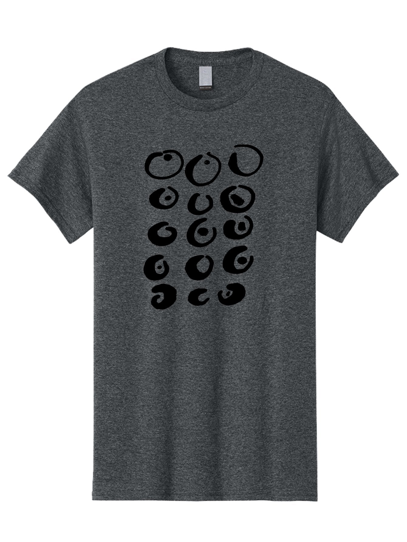 Yin-Yang-Symbols Men'S Graphic Tee, 100% Cotton, Comfortable Casual Summer Wear, Machine Washable, Black Comma Symbols, Punctuation Marks, Typography, Unique Designs, Creative Elements, Abstract Shapes, Visual Interest, -  Aaa510 5