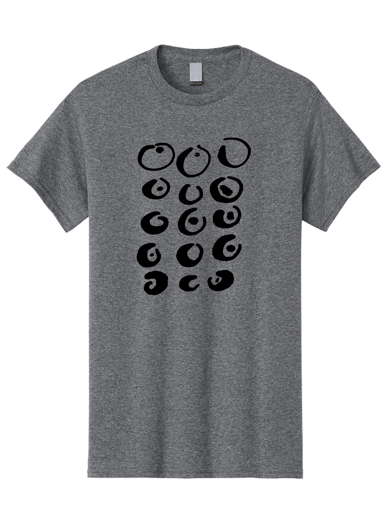 Yin-Yang-Symbols Men'S Graphic Tee, 100% Cotton, Comfortable Casual Summer Wear, Machine Washable, Black Comma Symbols, Punctuation Marks, Typography, Unique Designs, Creative Elements, Abstract Shapes, Visual Interest, -  Aaa510 7