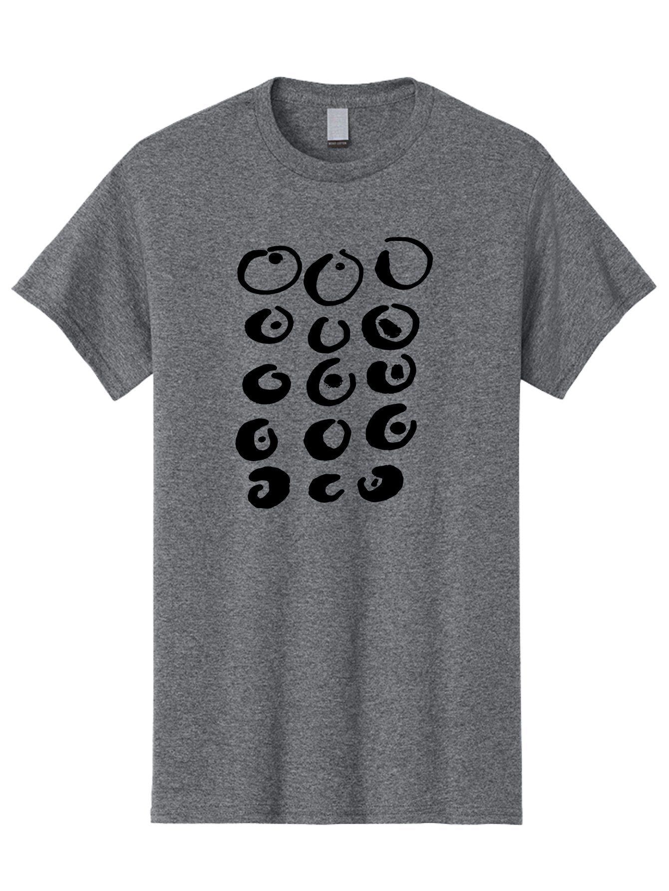 Yin-Yang-Symbols Men'S Graphic Tee, 100% Cotton, Comfortable Casual Summer Wear, Machine Washable, Black Comma Symbols, Punctuation Marks, Typography, Unique Designs, Creative Elements, Abstract Shapes, Visual Interest, -  Aaa510 29