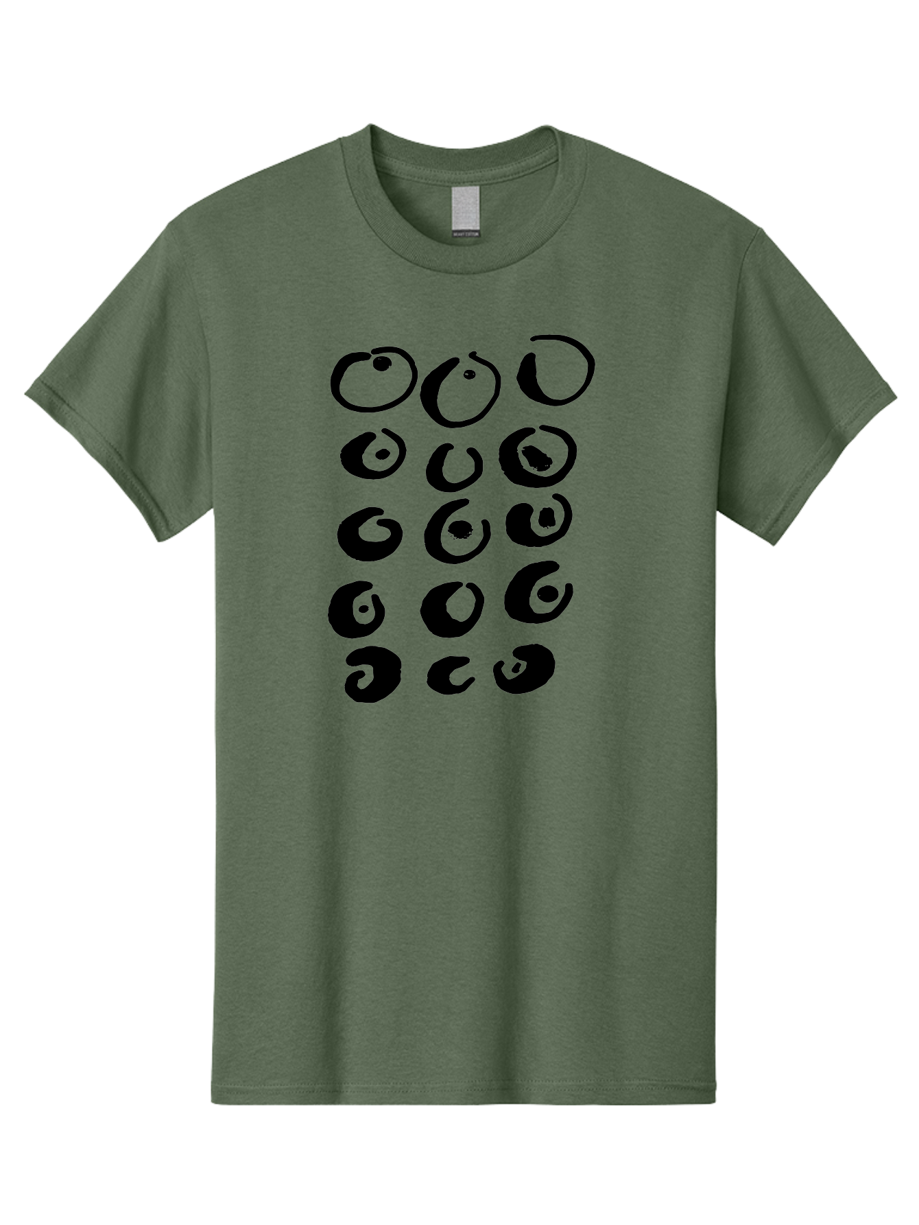 Yin-Yang-Symbols Men'S Graphic Tee, 100% Cotton, Comfortable Casual Summer Wear, Machine Washable, Black Comma Symbols, Punctuation Marks, Typography, Unique Designs, Creative Elements, Abstract Shapes, Visual Interest, -  Aaa510 27