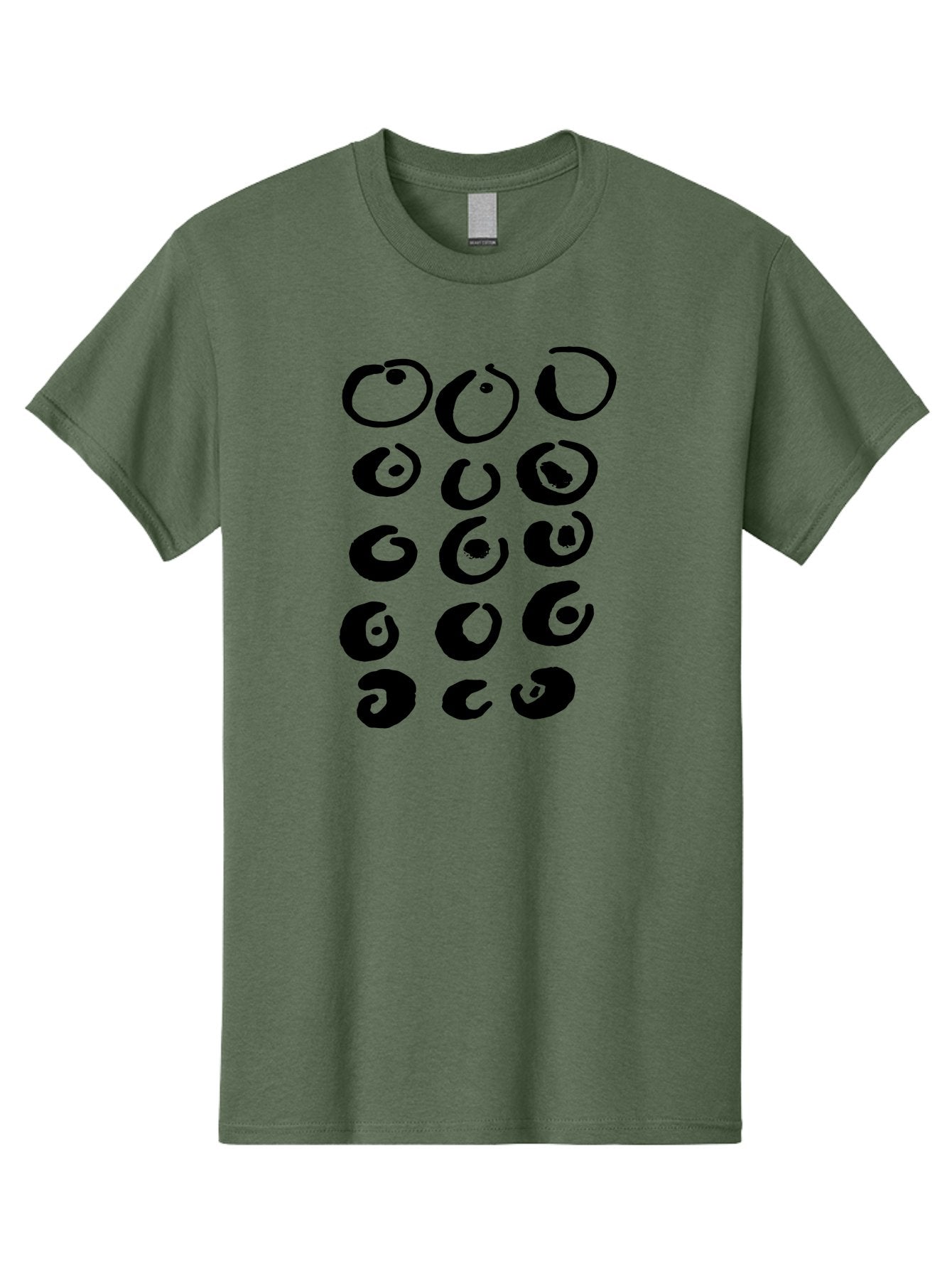 Yin-Yang-Symbols Men'S Graphic Tee, 100% Cotton, Comfortable Casual Summer Wear, Machine Washable, Black Comma Symbols, Punctuation Marks, Typography, Unique Designs, Creative Elements, Abstract Shapes, Visual Interest, -  Aaa510 9