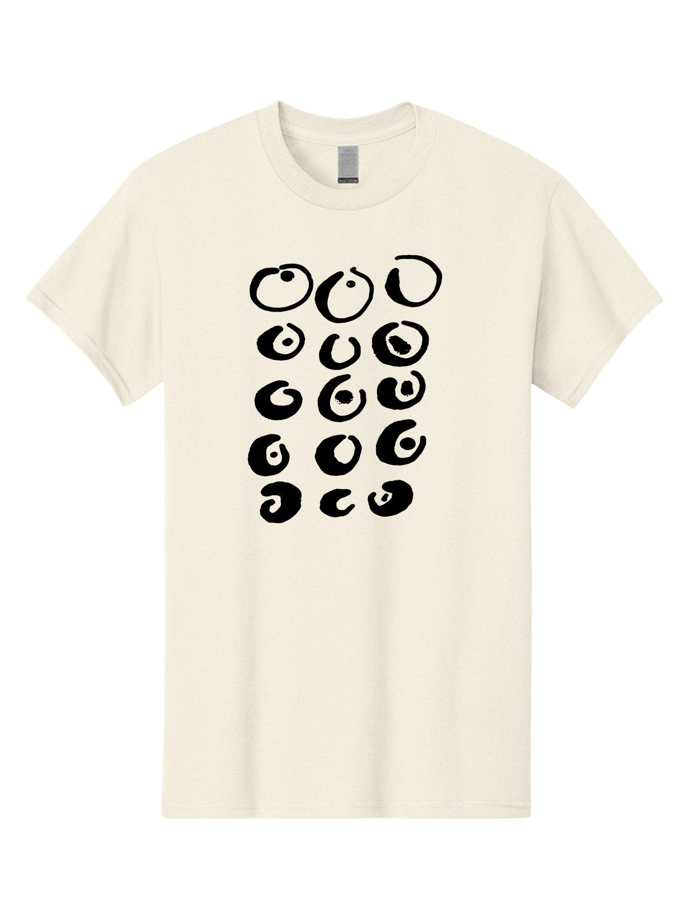 Yin-Yang-Symbols Men'S Graphic Tee, 100% Cotton, Comfortable Casual Summer Wear, Machine Washable, Black Comma Symbols, Punctuation Marks, Typography, Unique Designs, Creative Elements, Abstract Shapes, Visual Interest, -  Aaa510 25