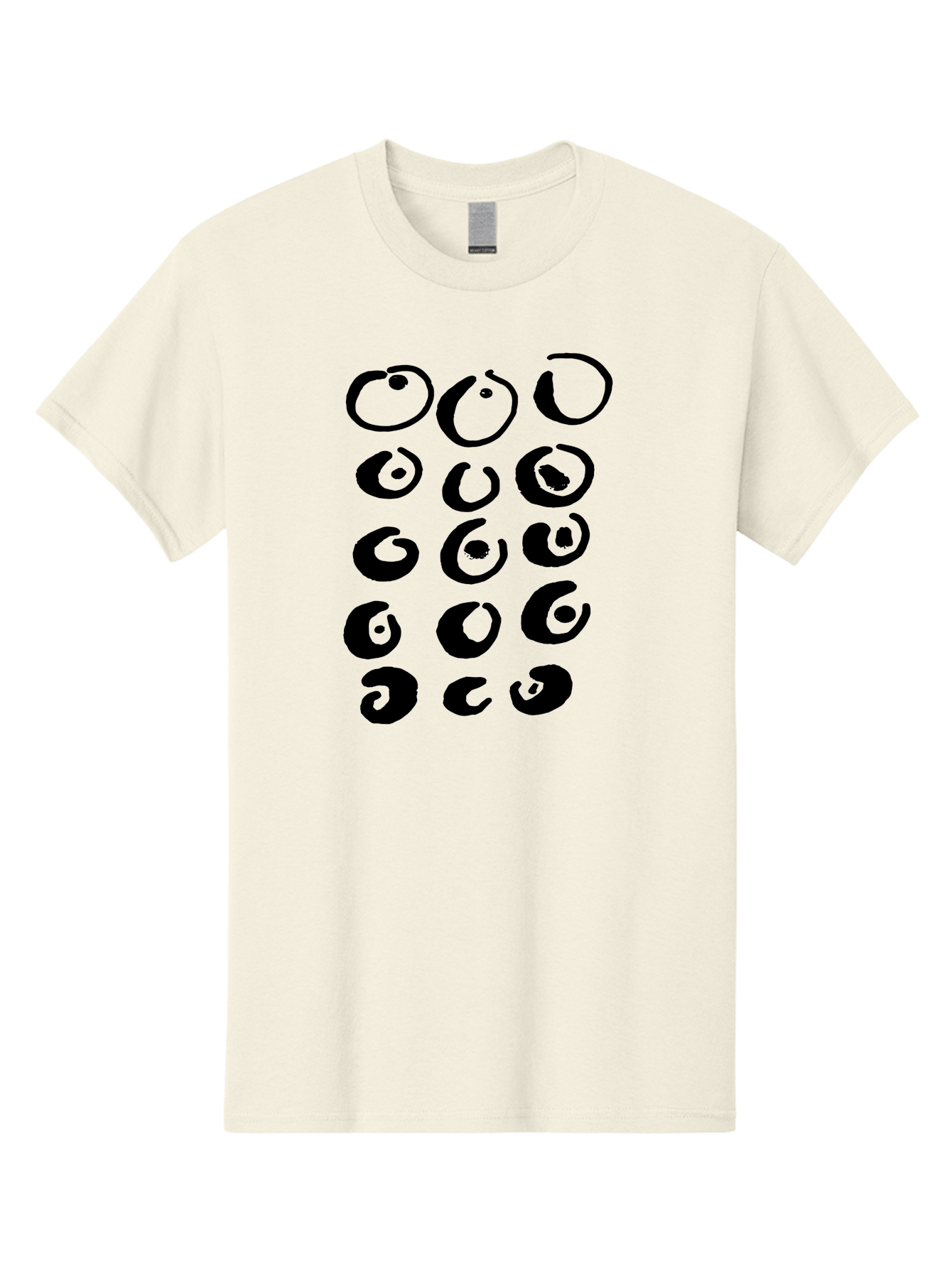 Yin-Yang-Symbols Men'S Graphic Tee, 100% Cotton, Comfortable Casual Summer Wear, Machine Washable, Black Comma Symbols, Punctuation Marks, Typography, Unique Designs, Creative Elements, Abstract Shapes, Visual Interest, -  Aaa510 13
