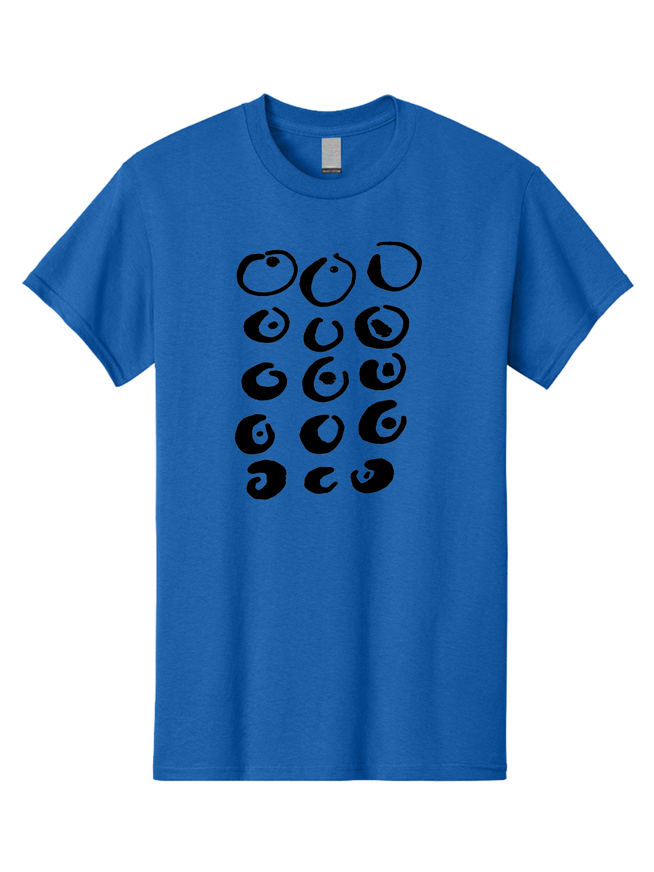 Yin-Yang-Symbols Men'S Graphic Tee, 100% Cotton, Comfortable Casual Summer Wear, Machine Washable, Black Comma Symbols, Punctuation Marks, Typography, Unique Designs, Creative Elements, Abstract Shapes, Visual Interest, -  Aaa510 3