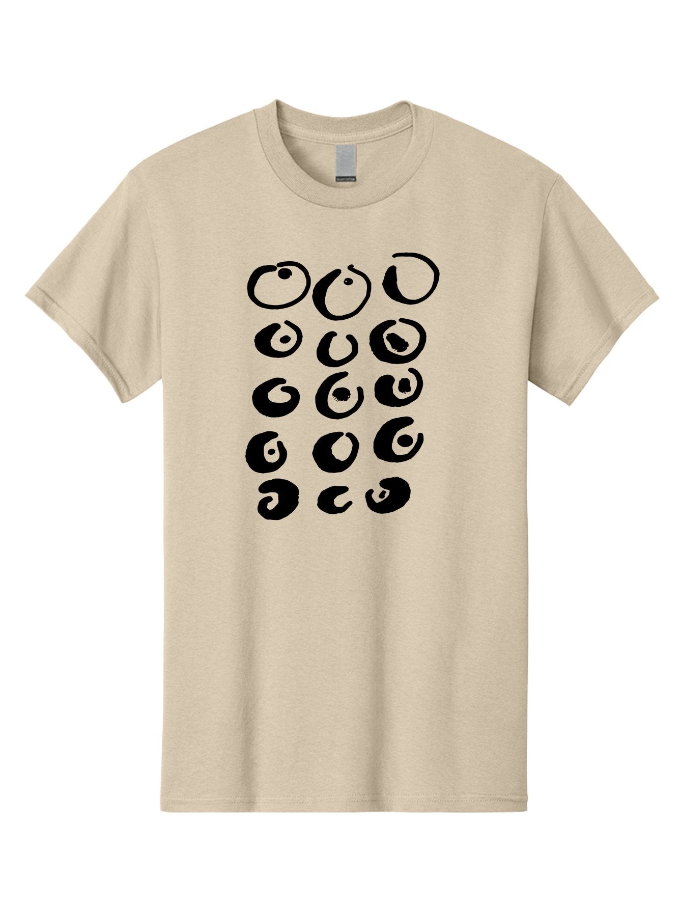 Yin-Yang-Symbols Men'S Graphic Tee, 100% Cotton, Comfortable Casual Summer Wear, Machine Washable, Black Comma Symbols, Punctuation Marks, Typography, Unique Designs, Creative Elements, Abstract Shapes, Visual Interest, -  Aaa510 17