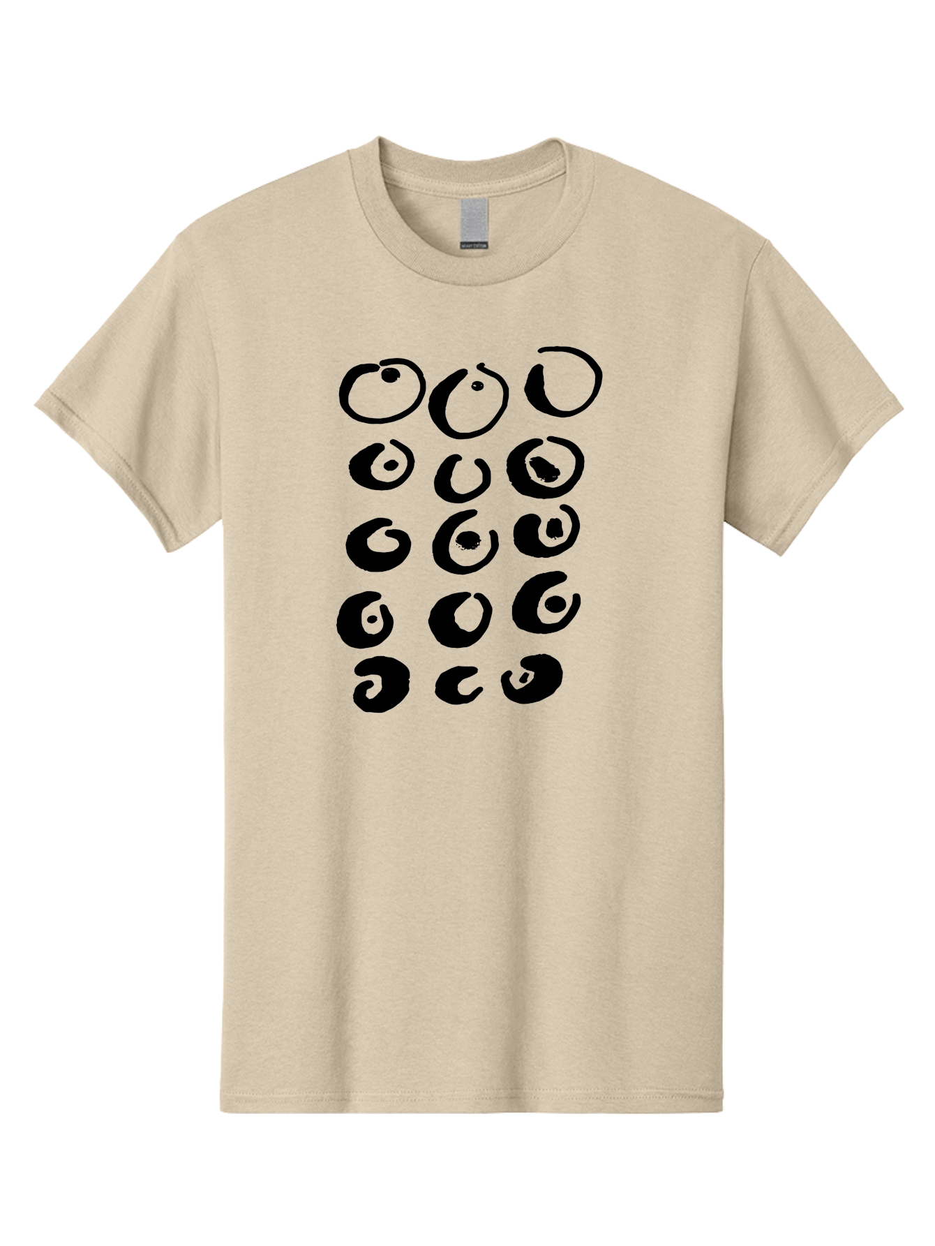 Yin-Yang-Symbols Men'S Graphic Tee, 100% Cotton, Comfortable Casual Summer Wear, Machine Washable, Black Comma Symbols, Punctuation Marks, Typography, Unique Designs, Creative Elements, Abstract Shapes, Visual Interest, -  Aaa510