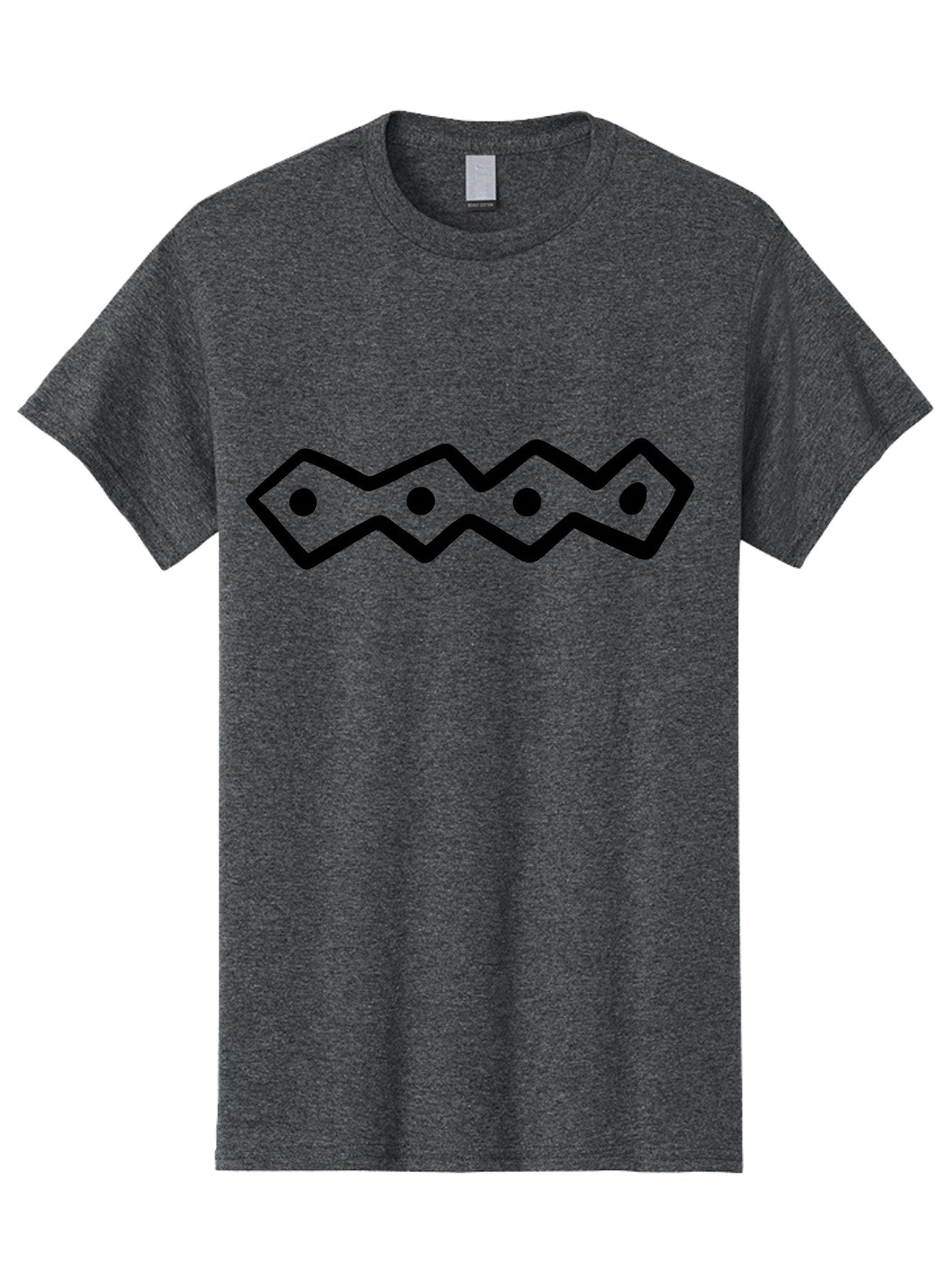 Zig-Zag-With-Dots Men'S Graphic Tee, 100% Cotton, Comfortable Casual Summer Wear, Machine Washable, Stylized Path, Wavy Line, Geometric Pattern, Minimalist Design, Simple Shapes, Abstract Art, Modern Graphic -  Aaa511 23