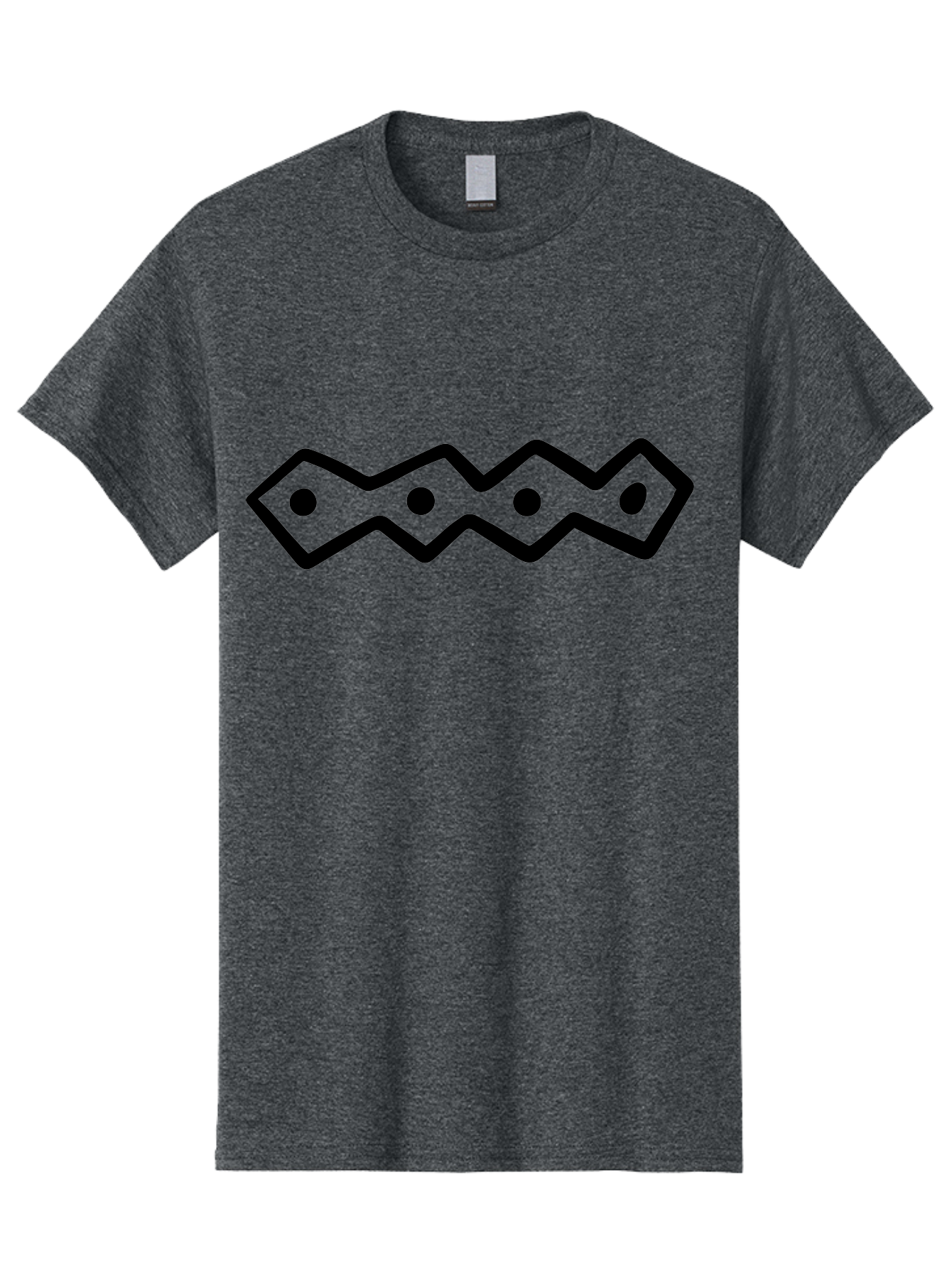 Zig-Zag-With-Dots Men'S Graphic Tee, 100% Cotton, Comfortable Casual Summer Wear, Machine Washable, Stylized Path, Wavy Line, Geometric Pattern, Minimalist Design, Simple Shapes, Abstract Art, Modern Graphic -  Aaa511 25