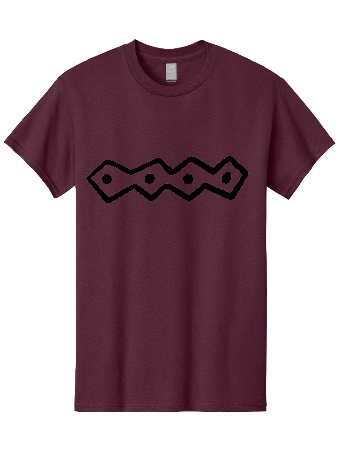 Zig-Zag-With-Dots Men'S Graphic Tee, 100% Cotton, Comfortable Casual Summer Wear, Machine Washable, Stylized Path, Wavy Line, Geometric Pattern, Minimalist Design, Simple Shapes, Abstract Art, Modern Graphic -  Aaa511 3