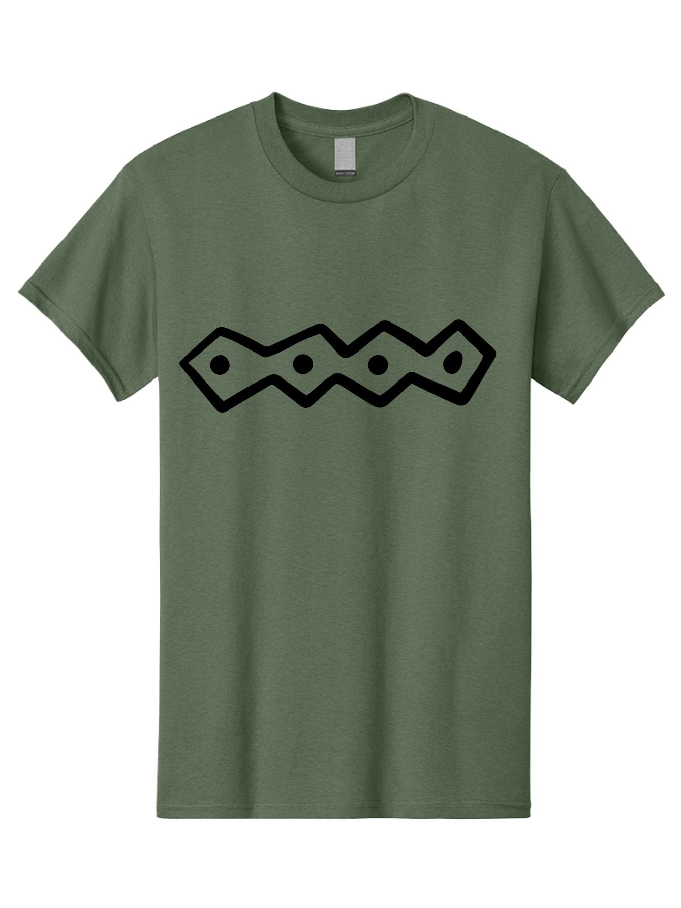 Zig-Zag-With-Dots Men'S Graphic Tee, 100% Cotton, Comfortable Casual Summer Wear, Machine Washable, Stylized Path, Wavy Line, Geometric Pattern, Minimalist Design, Simple Shapes, Abstract Art, Modern Graphic -  Aaa511 7