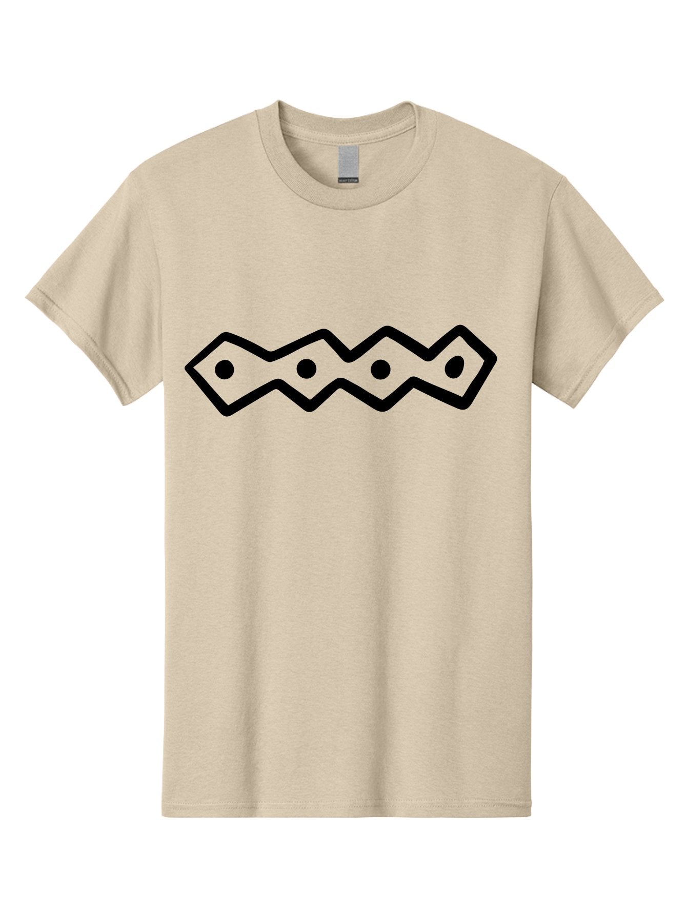 Zig-Zag-With-Dots Men'S Graphic Tee, 100% Cotton, Comfortable Casual Summer Wear, Machine Washable, Stylized Path, Wavy Line, Geometric Pattern, Minimalist Design, Simple Shapes, Abstract Art, Modern Graphic -  Aaa511 27