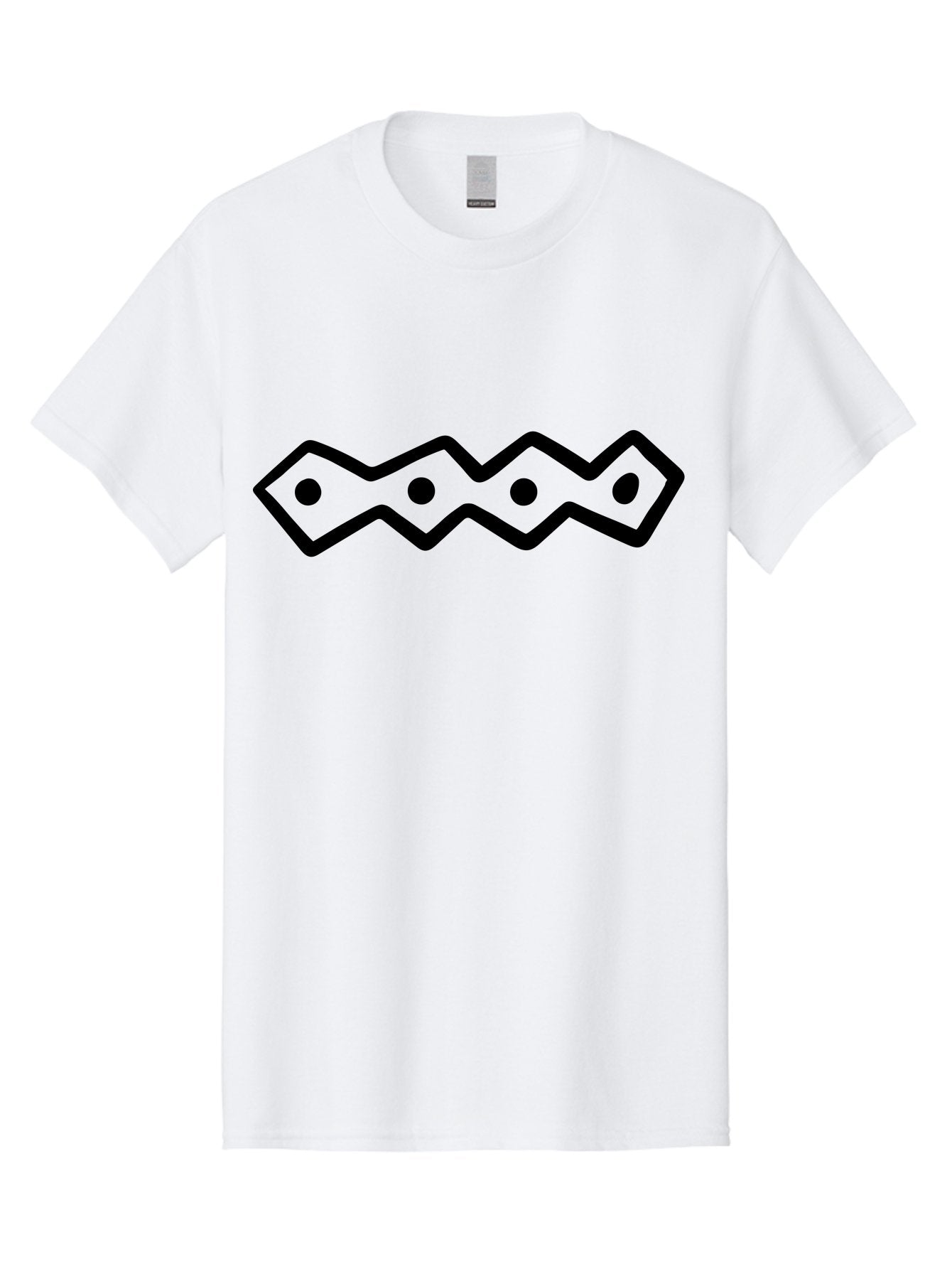 Zig-Zag-With-Dots Men'S Graphic Tee, 100% Cotton, Comfortable Casual Summer Wear, Machine Washable, Stylized Path, Wavy Line, Geometric Pattern, Minimalist Design, Simple Shapes, Abstract Art, Modern Graphic -  Aaa511 17