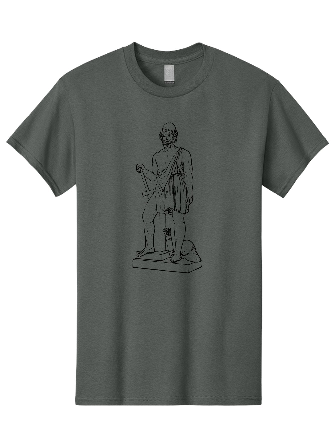 Ancient-Greek-Statue Men'S Graphic Tee, 100% Cotton, Comfortable Casual Summer Wear, Machine Washable, Ancient Greek Statue, Hippocrates Figure, Classical Art, Historical Landmark, Medical Heritage, Greek Physician, Symbolic Representation, -  Aaa512 27