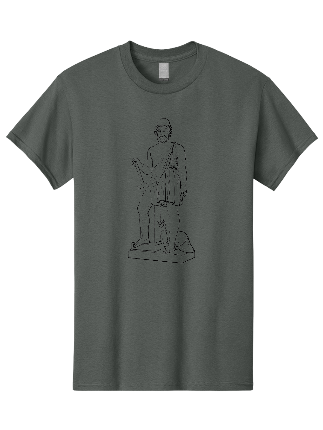 Ancient-Greek-Statue Men'S Graphic Tee, 100% Cotton, Comfortable Casual Summer Wear, Machine Washable, Ancient Greek Statue, Hippocrates Figure, Classical Art, Historical Landmark, Medical Heritage, Greek Physician, Symbolic Representation, -  Aaa512 9
