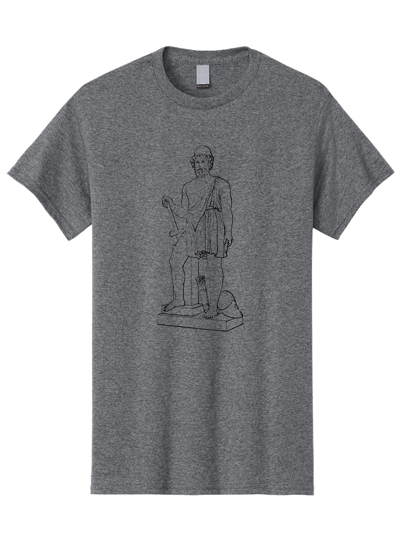 Ancient-Greek-Statue Men'S Graphic Tee, 100% Cotton, Comfortable Casual Summer Wear, Machine Washable, Ancient Greek Statue, Hippocrates Figure, Classical Art, Historical Landmark, Medical Heritage, Greek Physician, Symbolic Representation, -  Aaa512 21