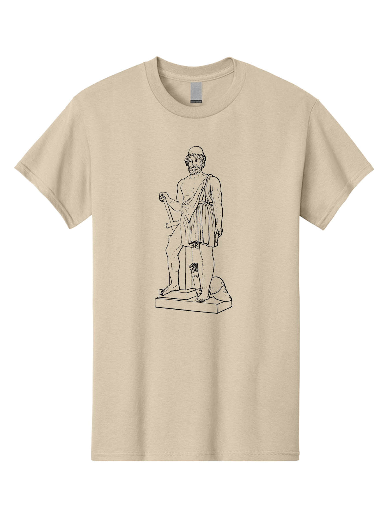 Ancient-Greek-Statue Men'S Graphic Tee, 100% Cotton, Comfortable Casual Summer Wear, Machine Washable, Ancient Greek Statue, Hippocrates Figure, Classical Art, Historical Landmark, Medical Heritage, Greek Physician, Symbolic Representation, -  Aaa512 17