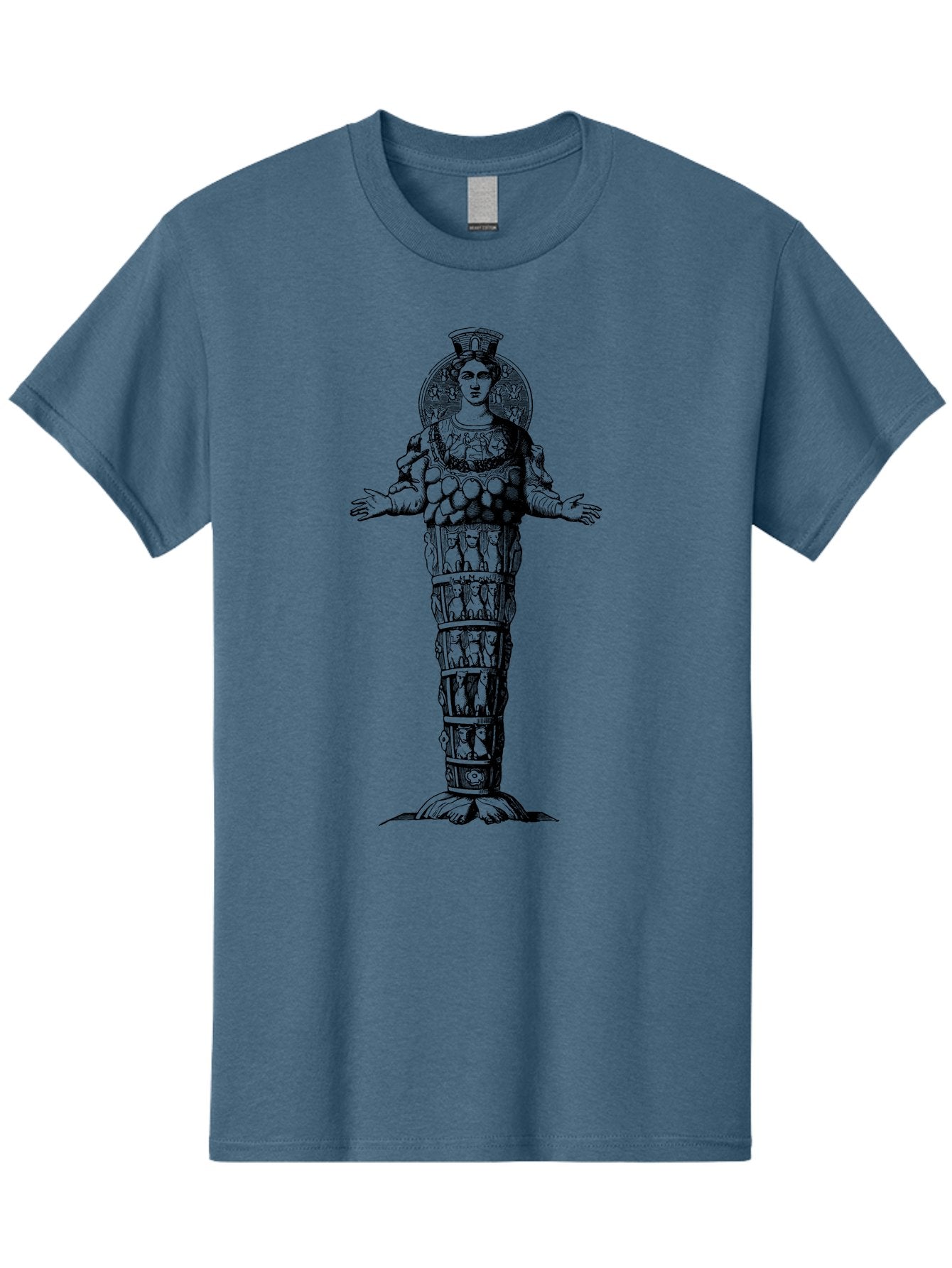 Artemis-Of-Ephesus Men'S Graphic Tee, 100% Cotton, Comfortable Casual Summer Wear, Machine Washable, Ancient Greek Goddess, Ephesian Artemis, Fertility Symbol, Multiple Breasts, Ornate Headdress, Mystical Aura, Historical Artifact, -  Aaa516 27
