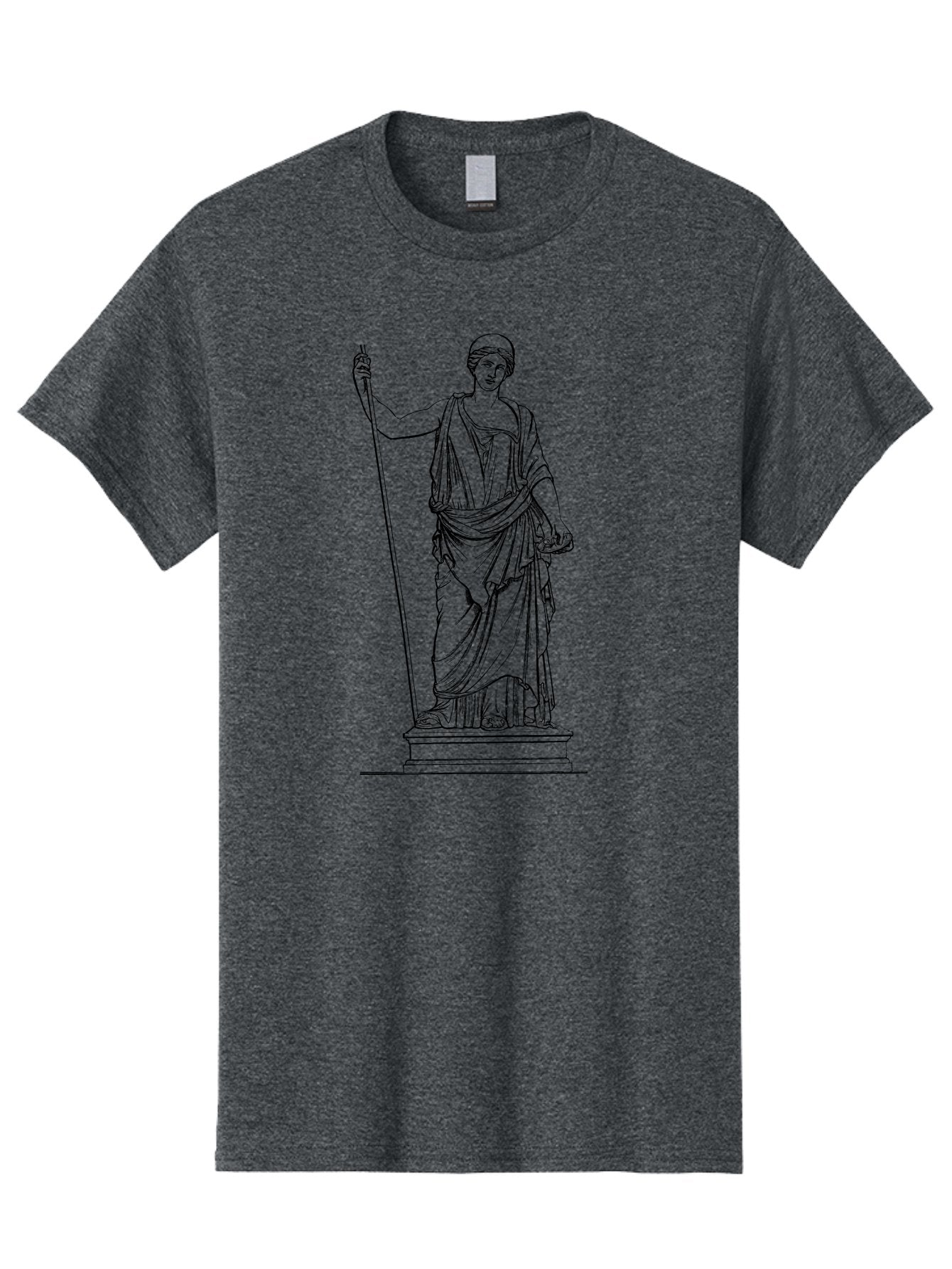 Athena Men'S Graphic Tee, 100% Cotton, Comfortable Casual Summer Wear, Machine Washable, Ancient Greek Goddess, Pallas Athena, Mythological Figure, Classical Art, Greek Mythology, Historical Illustration, Traditional Art, Warrior Goddess, -  Aaa518 3
