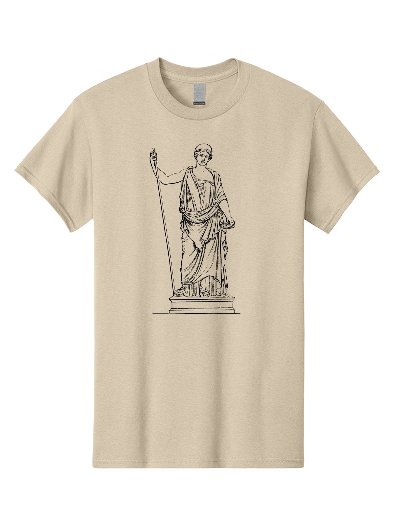 Athena Men'S Graphic Tee, 100% Cotton, Comfortable Casual Summer Wear, Machine Washable, Ancient Greek Goddess, Pallas Athena, Mythological Figure, Classical Art, Greek Mythology, Historical Illustration, Traditional Art, Warrior Goddess, -  Aaa518 19