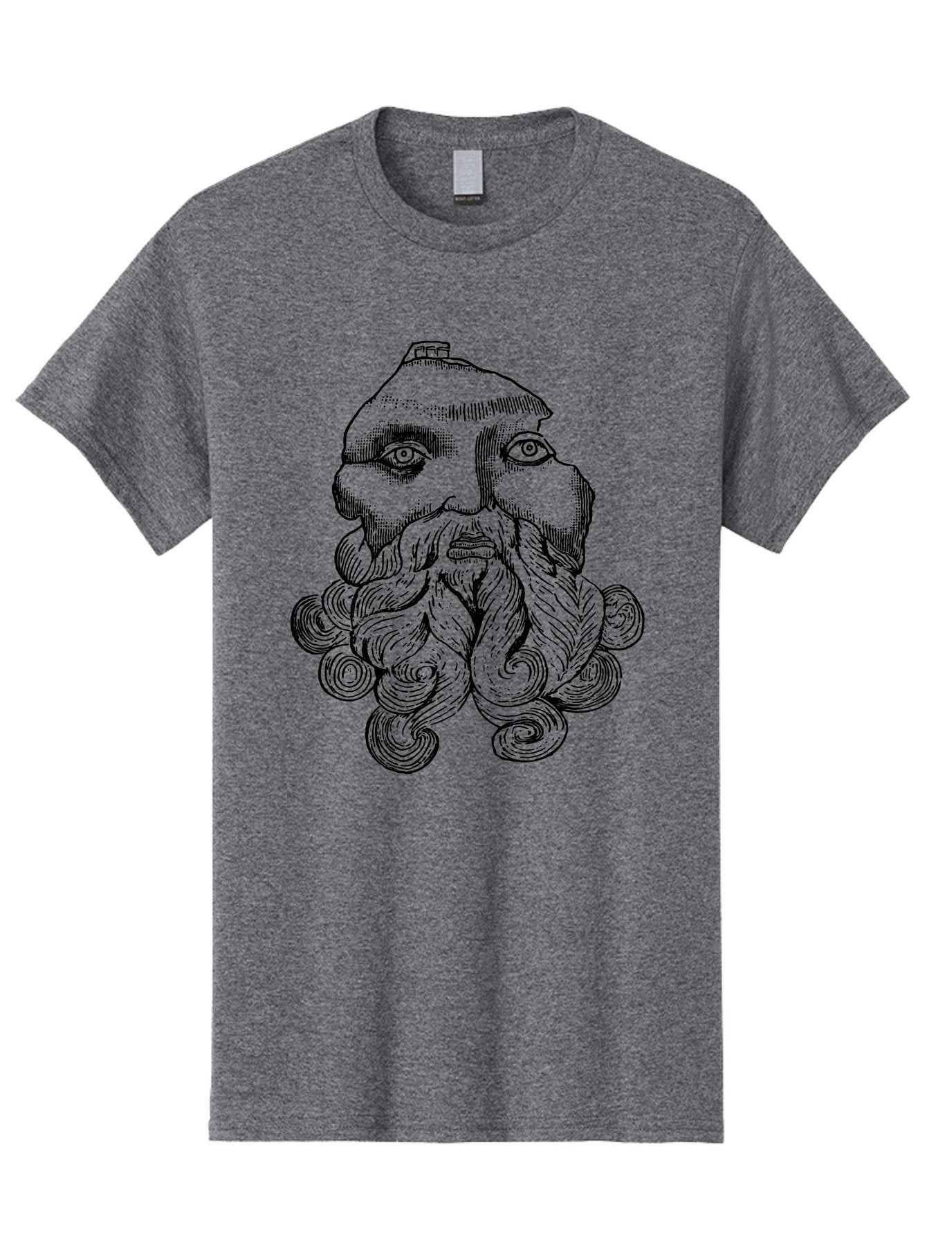 Brahma Men'S Graphic Tee, 100% Cotton, Comfortable Casual Summer Wear, Machine Washable, Mysterious Figure, Three-Eyed Man, Bearded Visage, Mystical Symbol, Abstract Art, Surreal Imagery, Intricate Details, Unique Illustration -  Aaa521 23