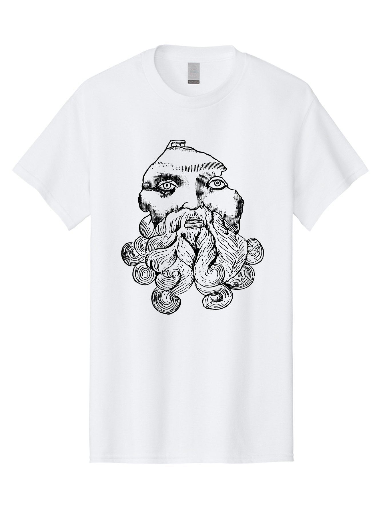 Brahma Men'S Graphic Tee, 100% Cotton, Comfortable Casual Summer Wear, Machine Washable, Mysterious Figure, Three-Eyed Man, Bearded Visage, Mystical Symbol, Abstract Art, Surreal Imagery, Intricate Details, Unique Illustration -  Aaa521 19