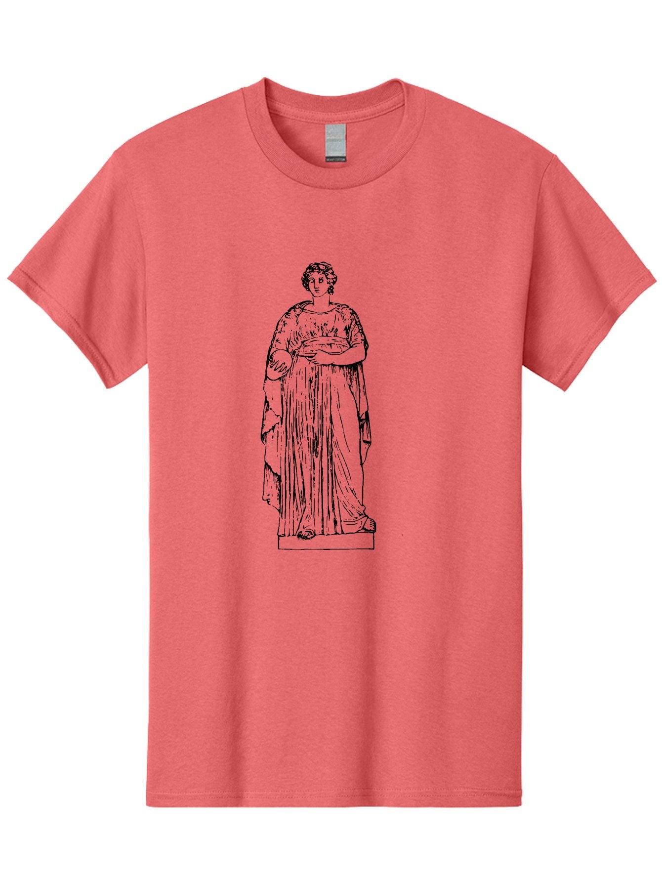 Classical-Statue-1 Men'S Graphic Tee, 100% Cotton, Comfortable Casual Summer Wear, Machine Washable, Classical Greek Statue, Woman In Toga, Flowing Robes, Elegant Lines, Draped Clothing, Serene Expression, Artistic Rendering, -  Aaa525 19