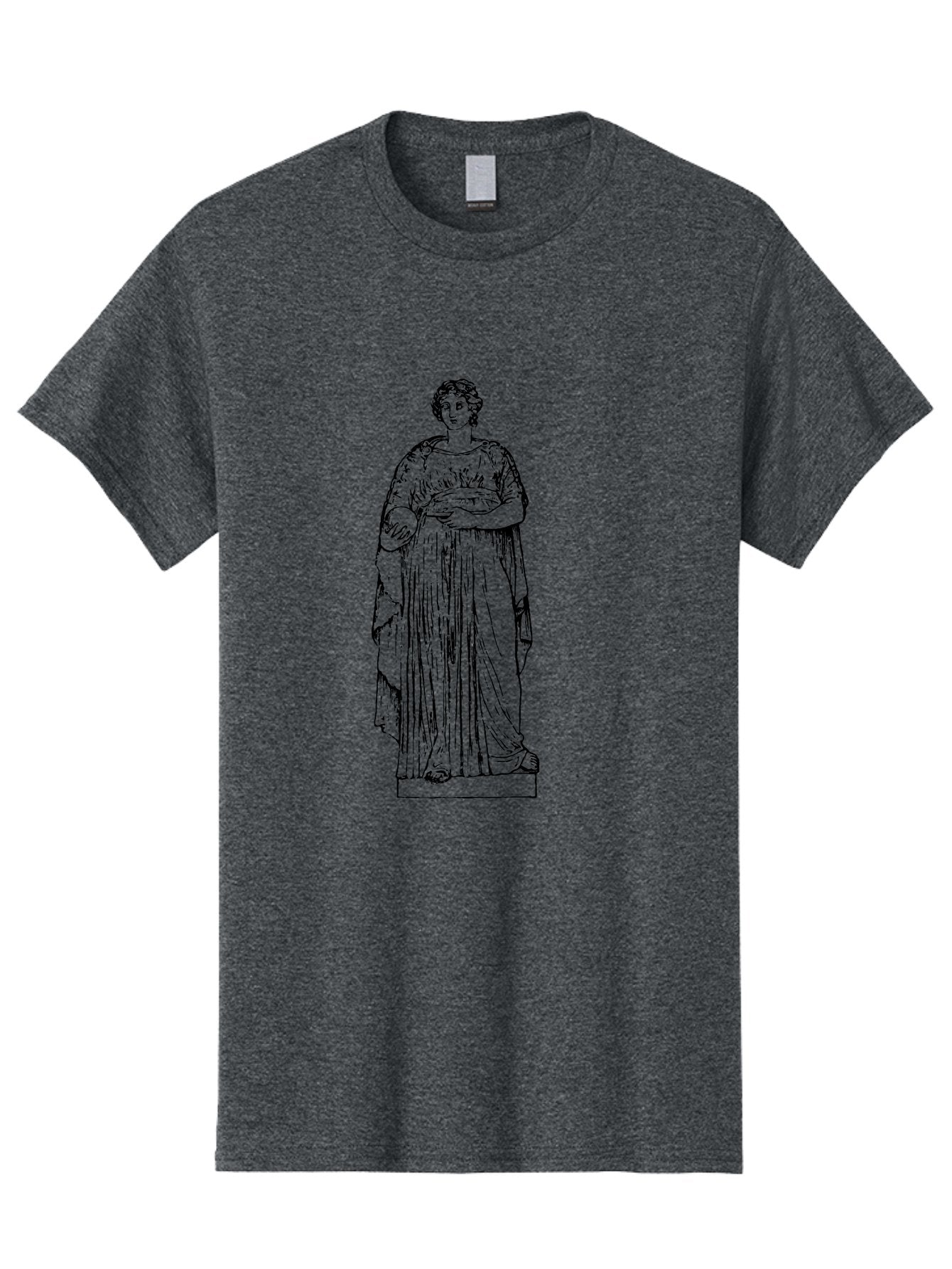 Classical-Statue-1 Men'S Graphic Tee, 100% Cotton, Comfortable Casual Summer Wear, Machine Washable, Classical Greek Statue, Woman In Toga, Flowing Robes, Elegant Lines, Draped Clothing, Serene Expression, Artistic Rendering, -  Aaa525 23
