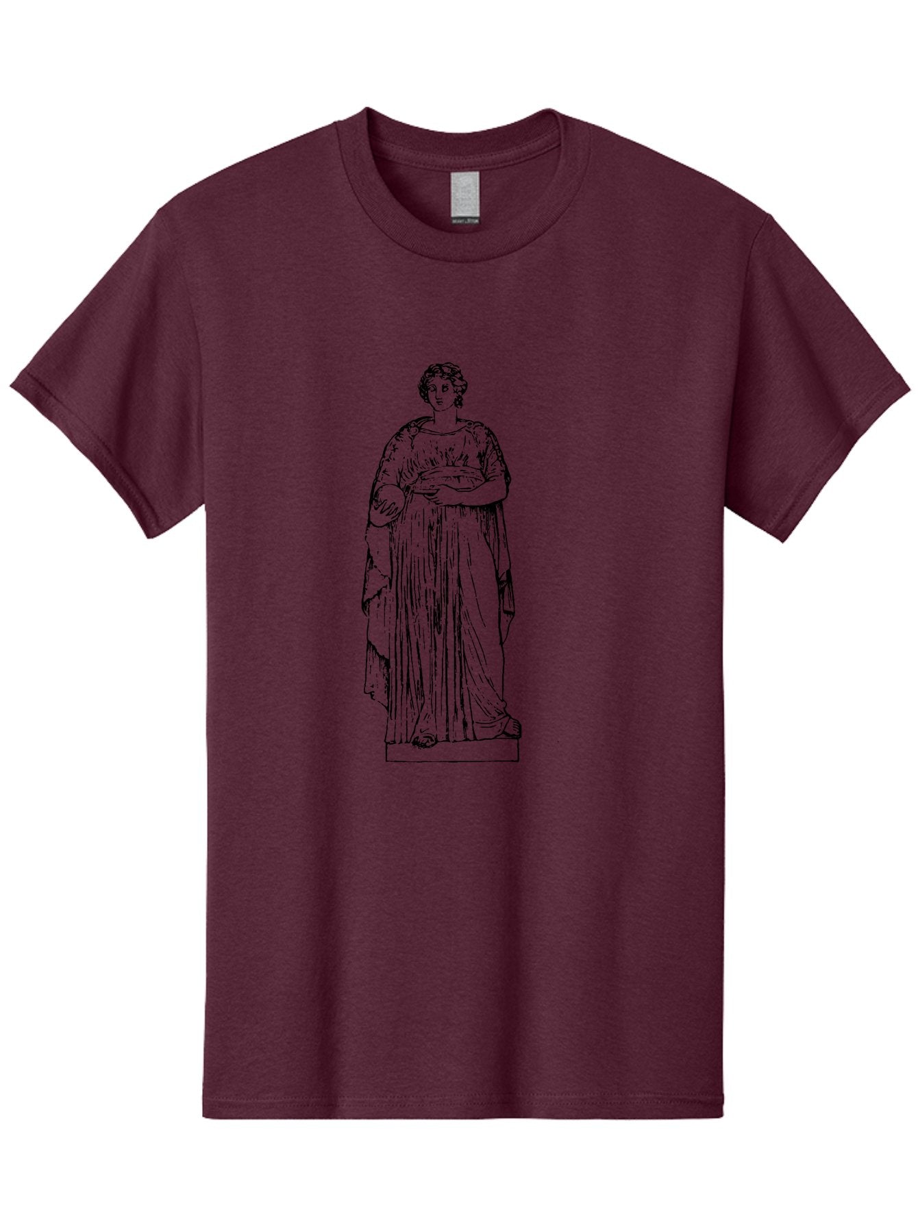 Classical-Statue-1 Men'S Graphic Tee, 100% Cotton, Comfortable Casual Summer Wear, Machine Washable, Classical Greek Statue, Woman In Toga, Flowing Robes, Elegant Lines, Draped Clothing, Serene Expression, Artistic Rendering, -  Aaa525 7