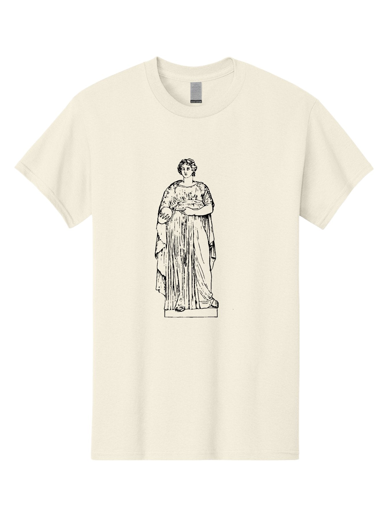 Classical-Statue-1 Men'S Graphic Tee, 100% Cotton, Comfortable Casual Summer Wear, Machine Washable, Classical Greek Statue, Woman In Toga, Flowing Robes, Elegant Lines, Draped Clothing, Serene Expression, Artistic Rendering, -  Aaa525 17