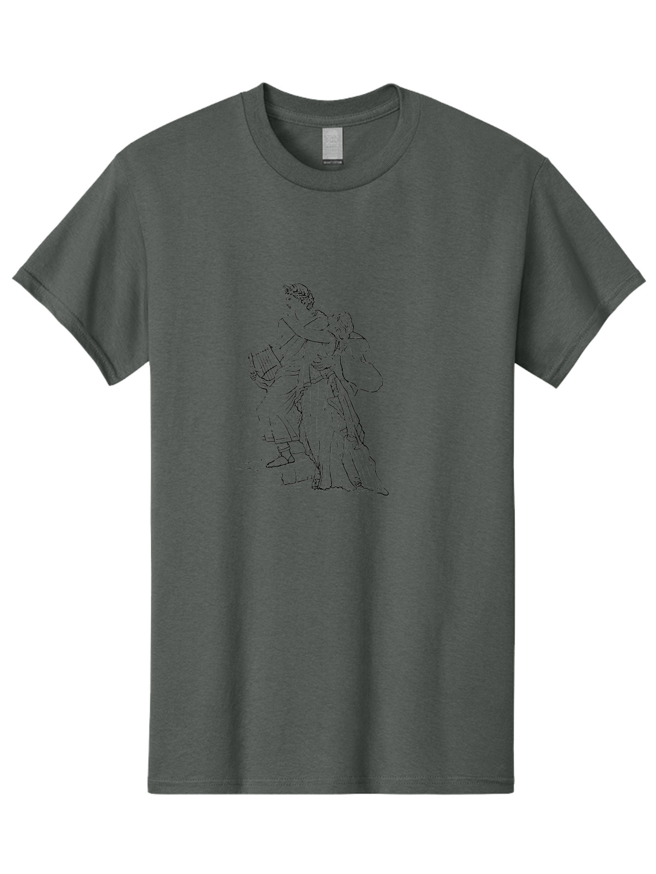 Couple-Dancing Men'S Graphic Tee, 100% Cotton, Comfortable Casual Summer Wear, Machine Washable, Orpheus And Eurydice, Greek Mythology, Classical Art, Mythological Figures, Ancient Greece, Love Story, Tragic Tale, Artistic Expression, -  Aaa528 17
