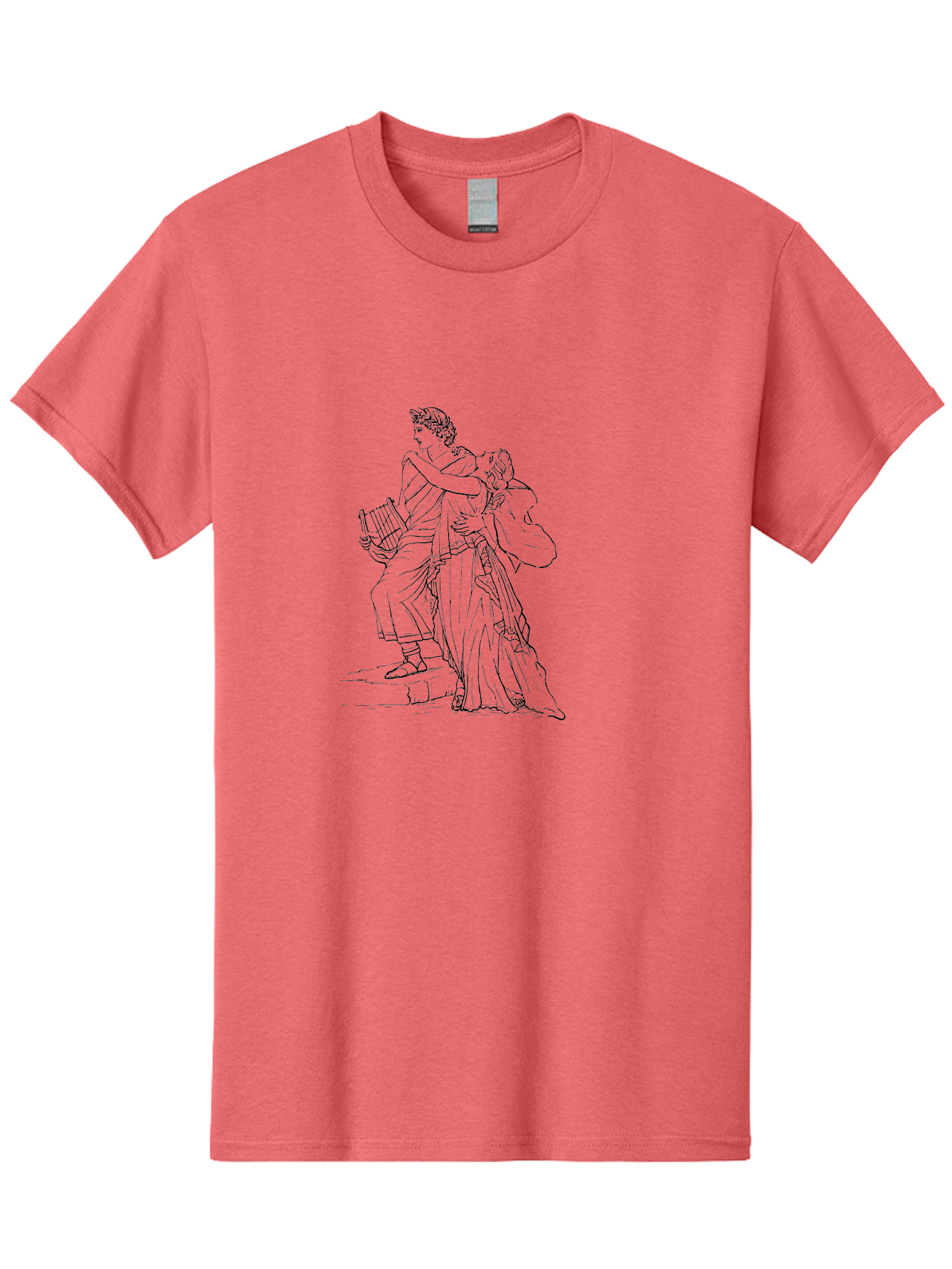 Couple-Dancing Men'S Graphic Tee, 100% Cotton, Comfortable Casual Summer Wear, Machine Washable, Orpheus And Eurydice, Greek Mythology, Classical Art, Mythological Figures, Ancient Greece, Love Story, Tragic Tale, Artistic Expression, -  Aaa528 11