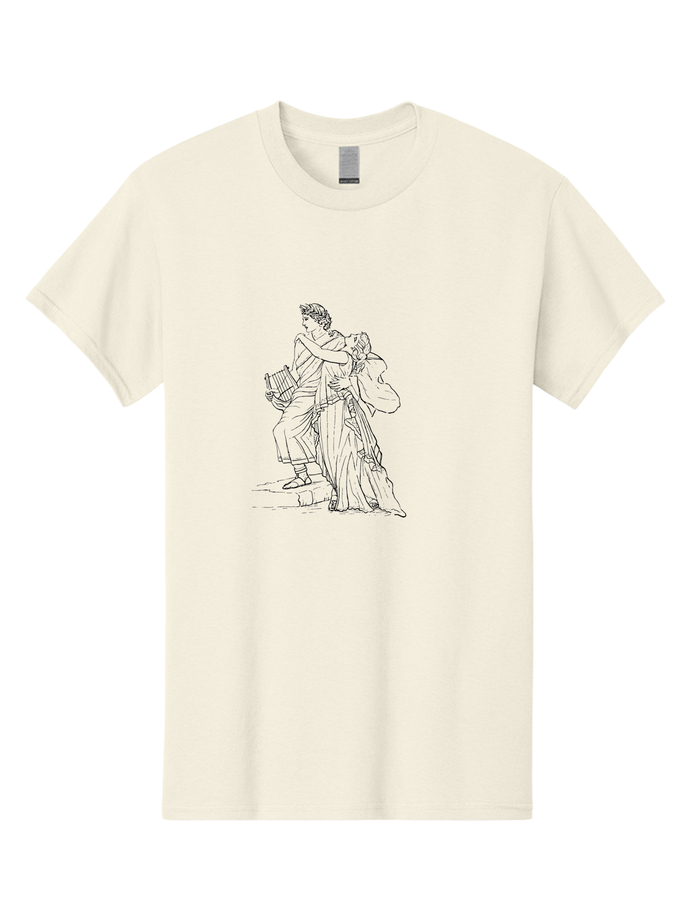 Couple-Dancing Men'S Graphic Tee, 100% Cotton, Comfortable Casual Summer Wear, Machine Washable, Orpheus And Eurydice, Greek Mythology, Classical Art, Mythological Figures, Ancient Greece, Love Story, Tragic Tale, Artistic Expression, -  Aaa528 9