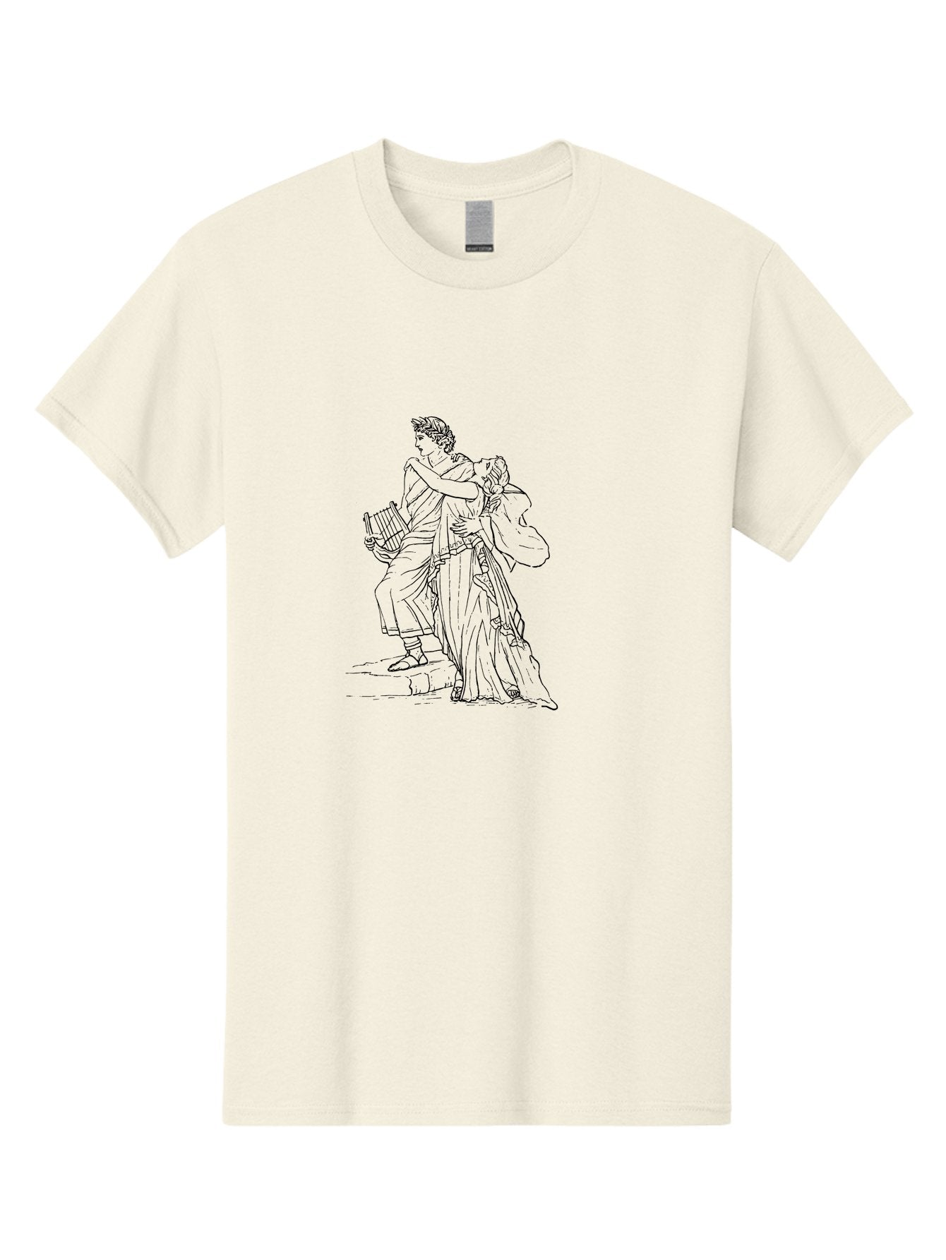 Couple-Dancing Men'S Graphic Tee, 100% Cotton, Comfortable Casual Summer Wear, Machine Washable, Orpheus And Eurydice, Greek Mythology, Classical Art, Mythological Figures, Ancient Greece, Love Story, Tragic Tale, Artistic Expression, -  Aaa528 17