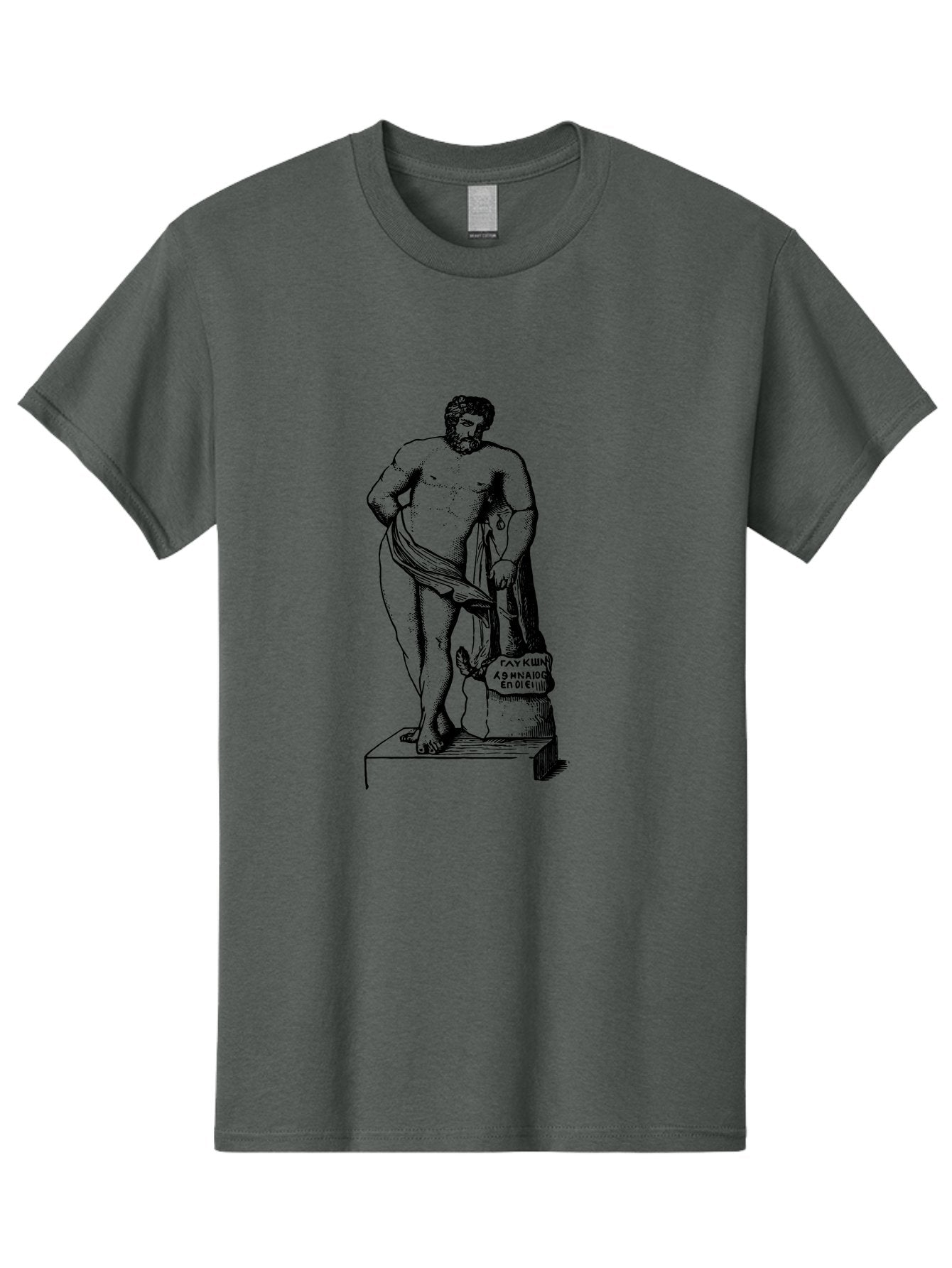 Diogenes Men'S Graphic Tee, 100% Cotton, Comfortable Casual Summer Wear, Machine Washable, Classical Statue, Ancient Greek Art, Marble Sculpture, Nude Male Figure, Patre Et Matre, Historical Landmark, Cultural Heritage, -  Aaa530 19
