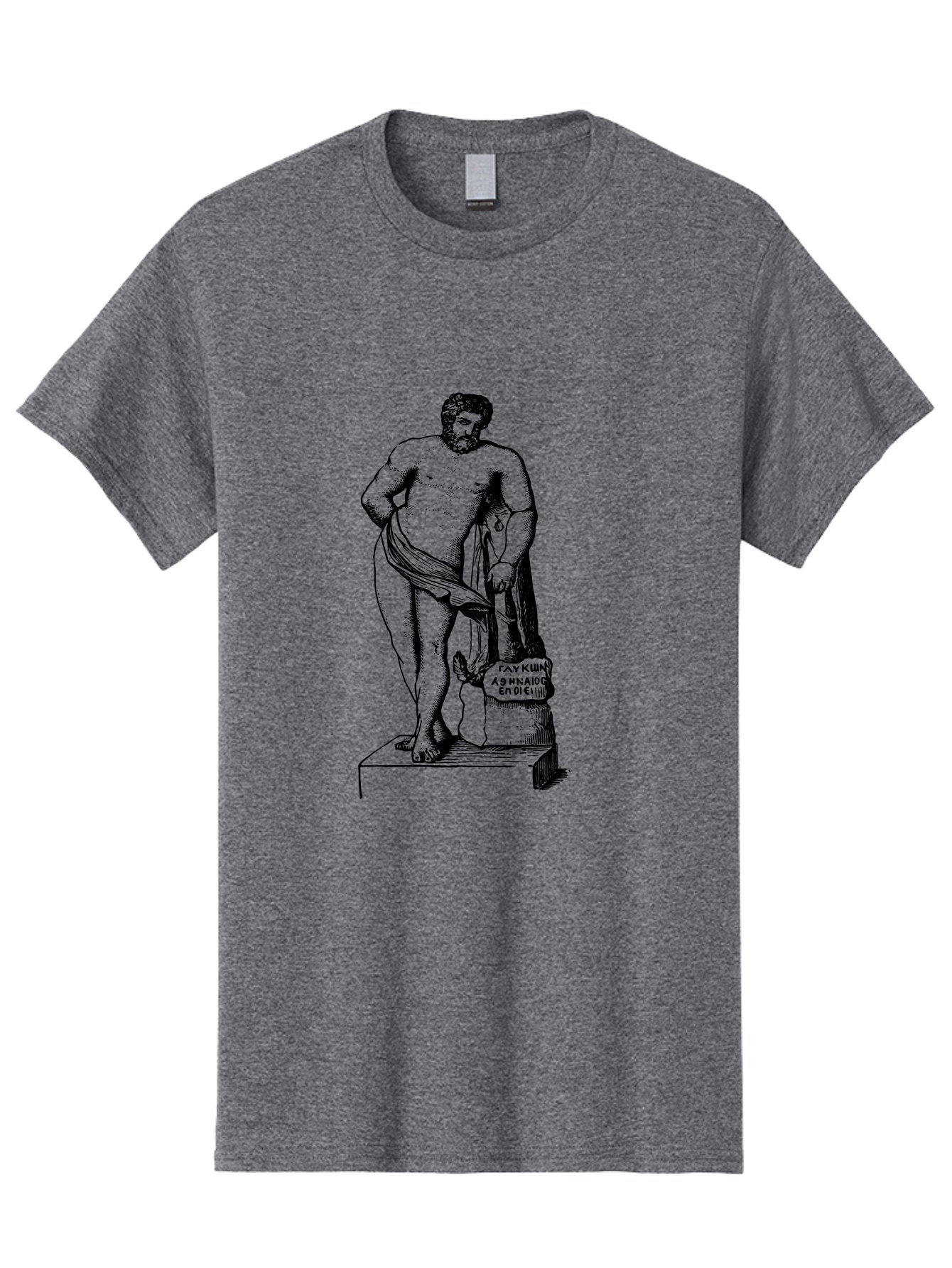 Diogenes Men'S Graphic Tee, 100% Cotton, Comfortable Casual Summer Wear, Machine Washable, Classical Statue, Ancient Greek Art, Marble Sculpture, Nude Male Figure, Patre Et Matre, Historical Landmark, Cultural Heritage, -  Aaa530 5